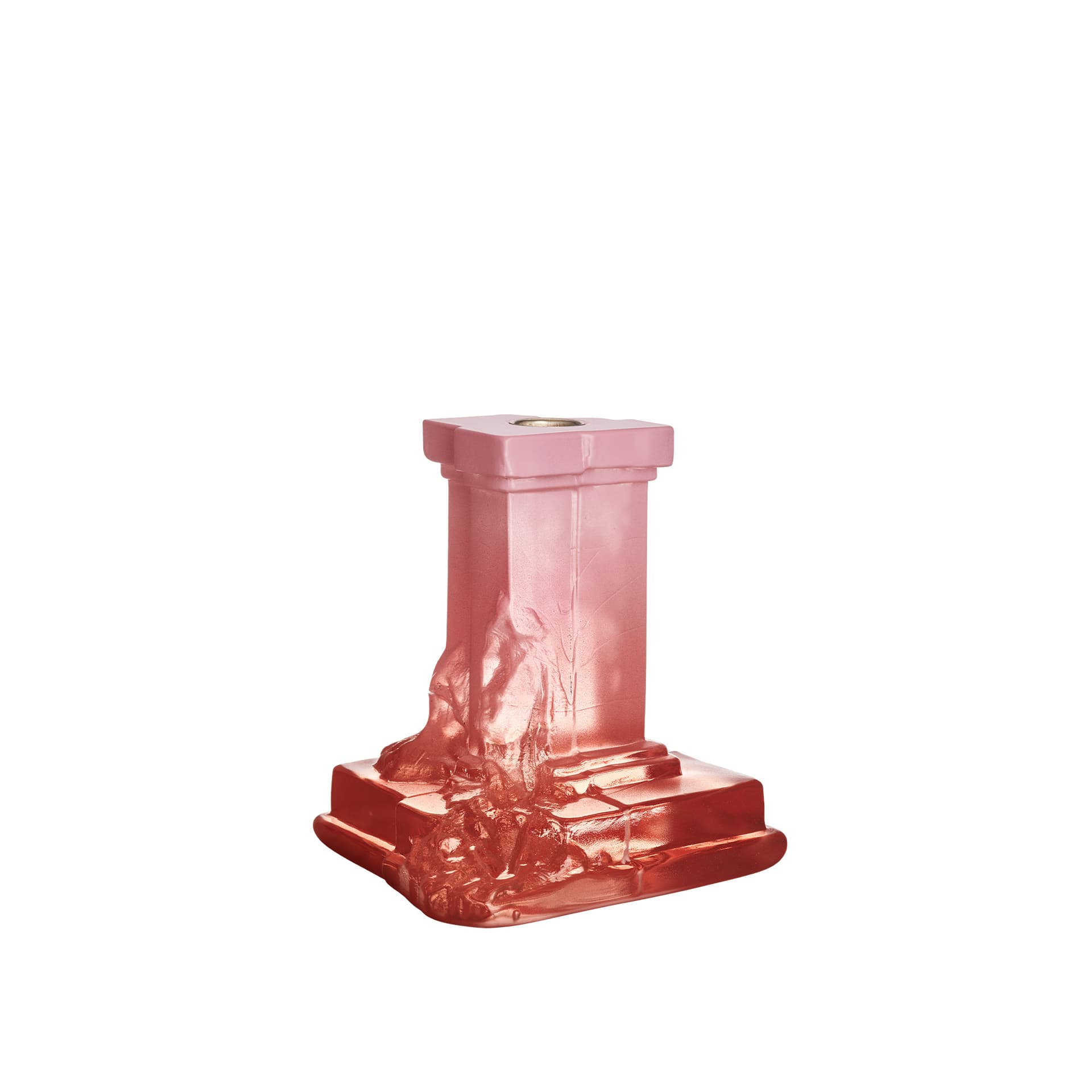 Kosta Boda - Rocky Baroque Candlestick Spicy Rose 150 mm - Lysestaker & lykter - Hanna Hansdotter - Rosa