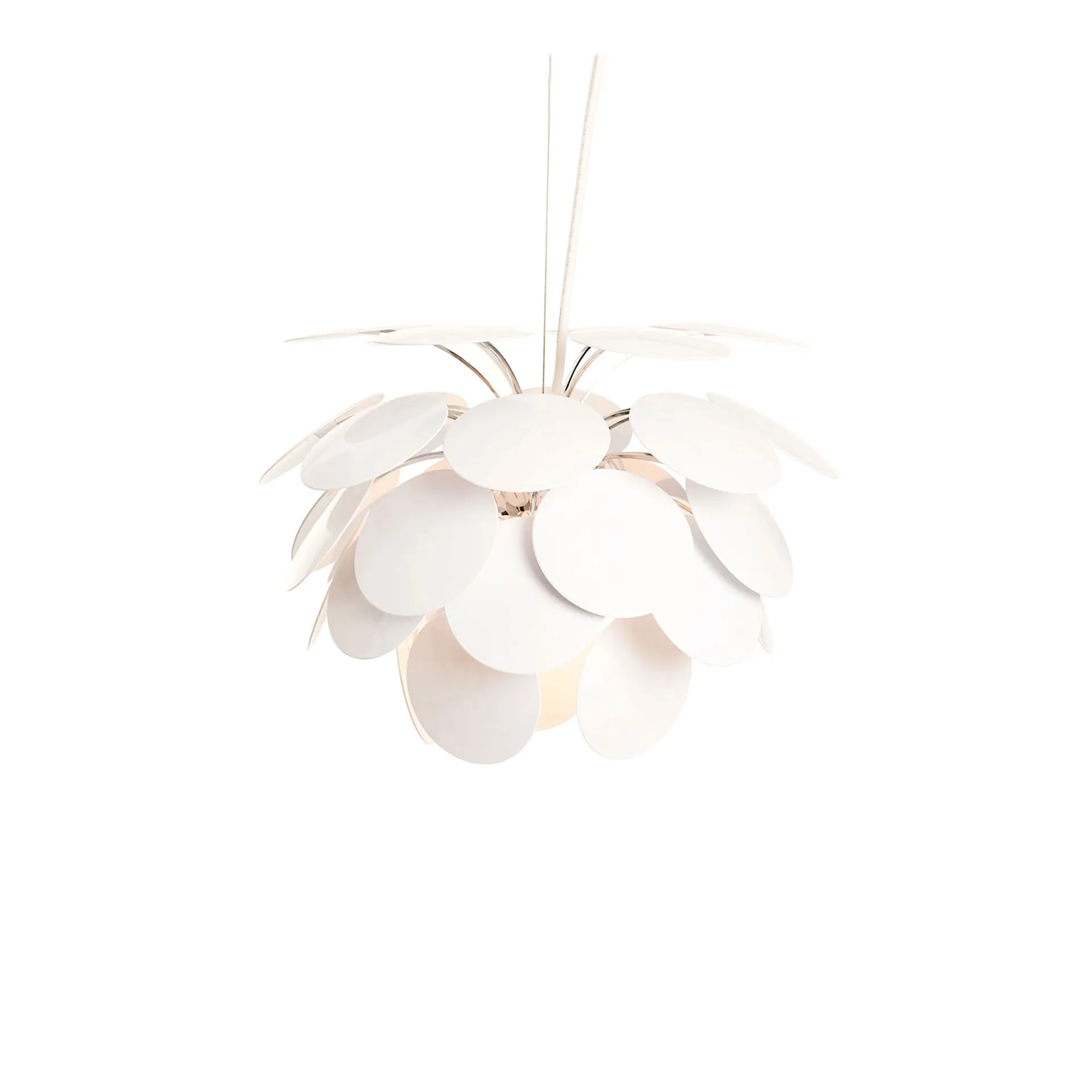 Marset - Discoco (53) Susp, White (RAL 9003) Susp, Wire 5M - Pendellamper - Christophe Mathieu - Metall/Plast