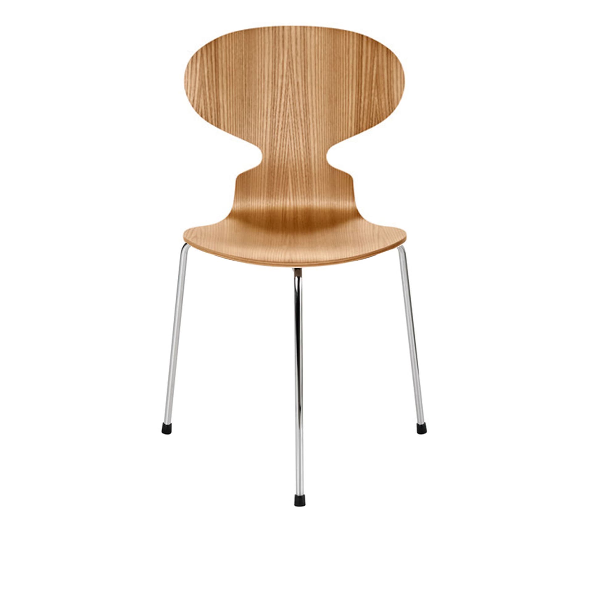 Fritz Hansen - Ant 3100 trefinér stålstativ krom almfiner - Spisestoler - Arne Jacobsen - Tre farget - Metall/Tre