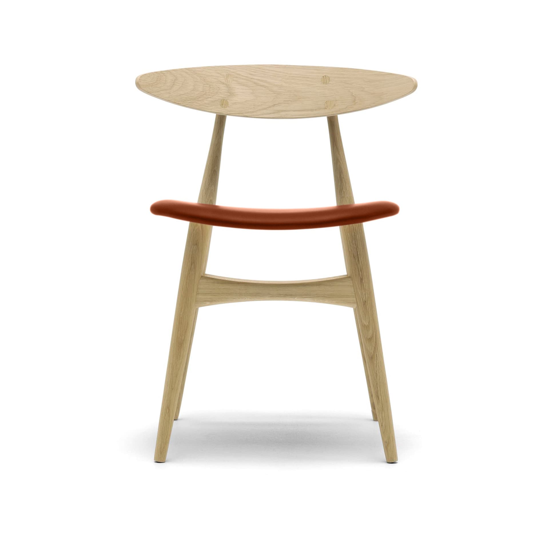 Carl Hansen - CH33P - Klädd sits, Oljad Ek, Lädergrupp C Sif - 92 - Spisestoler - Hans J. Wegner - Tre farget - Tre