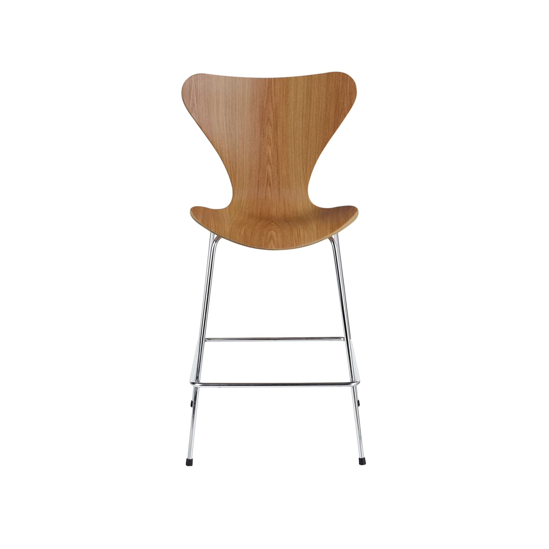 Fritz Hansen - 3187 Sjuan, Almfanér - Barstoler & barkrakker - Arne Jacobsen - Tre farget - Metall/Tre