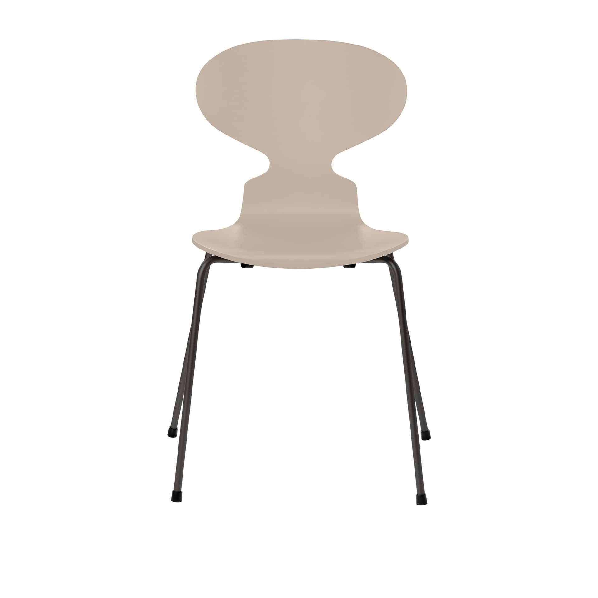 Fritz Hansen - Ant 3101 lakkert bøketrefinér stålstativ varm grafitt light beige - Spisestoler - Arne Jacobsen - Beige - Metall/Tre