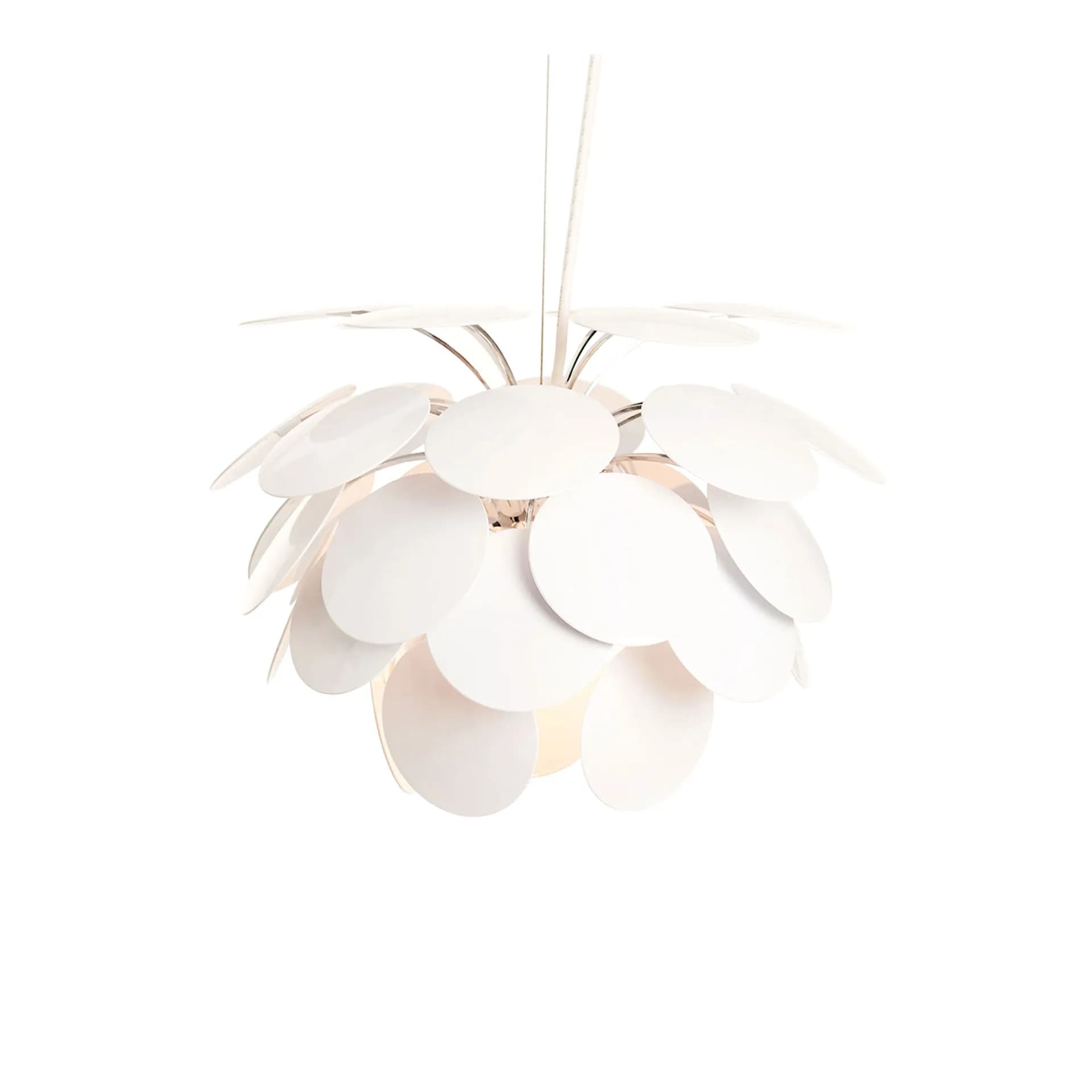 Marset - Discoco (68) Susp, White (RAL 9003) Susp, Wire 5M - Pendellamper - Christophe Mathieu - Metall/Plast
