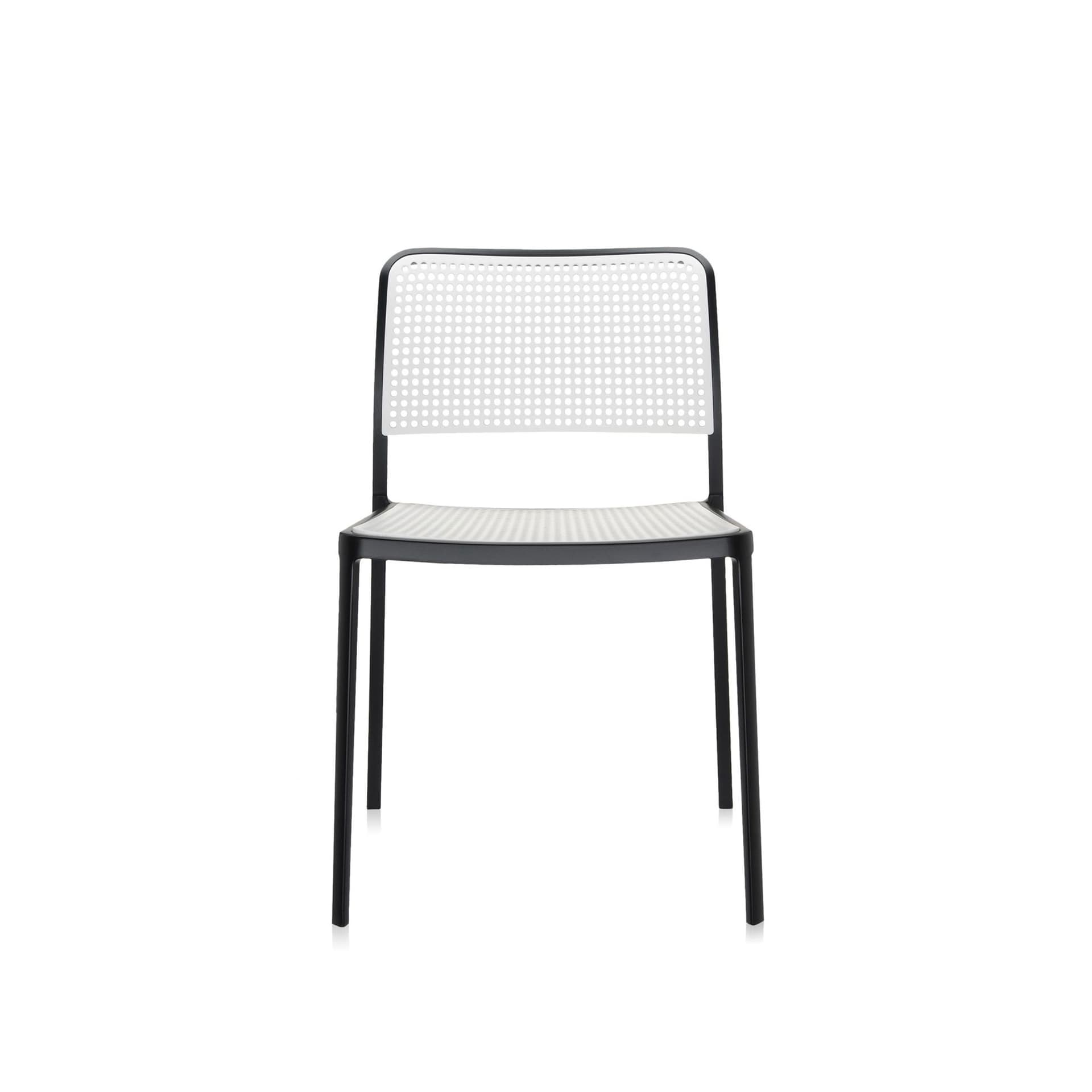 Kartell - Audrey Chair 5875, Black/White - Spisestoler - Piero Lissoni - Svart - Metall/Syntetisk materiale