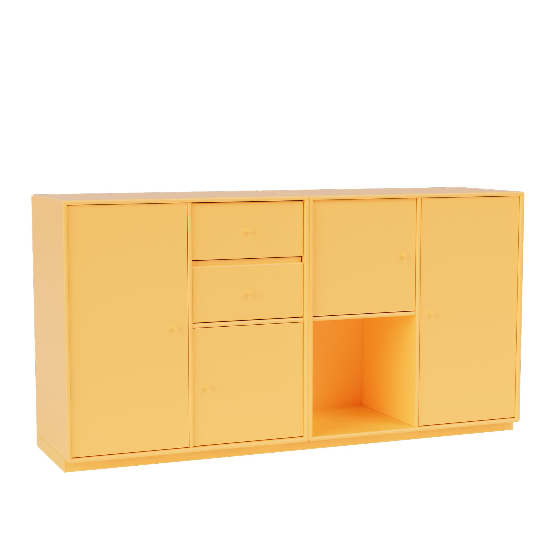 Montana - Couple Sideboard 166-Acacia 06 Plinth 3 cm - Sideboards - Peter J. Lassen - Gul - Tre
