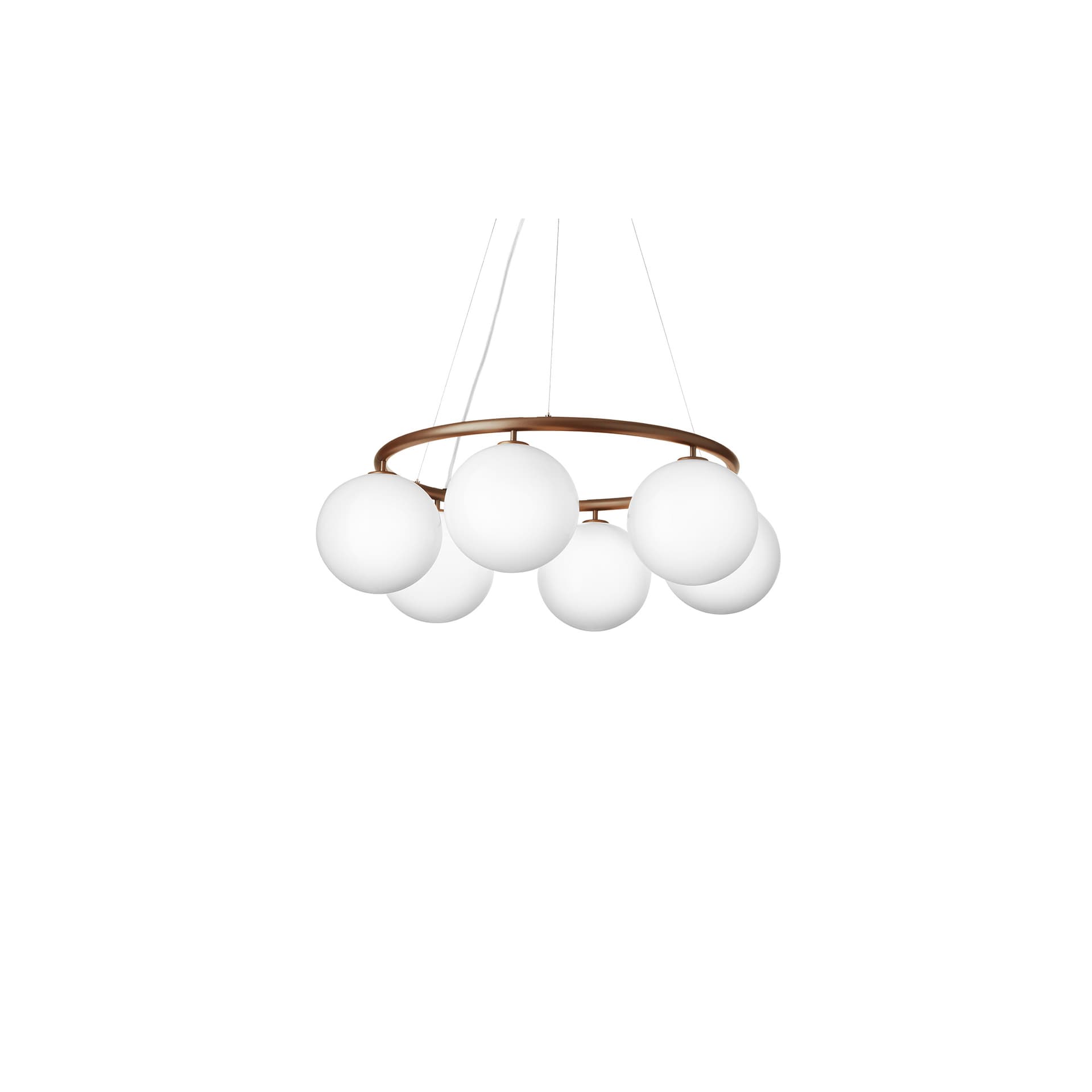 Nuura Aps - Miira 6 Circular lysekrone, Ø 80 cm, bronse/opal Nuura