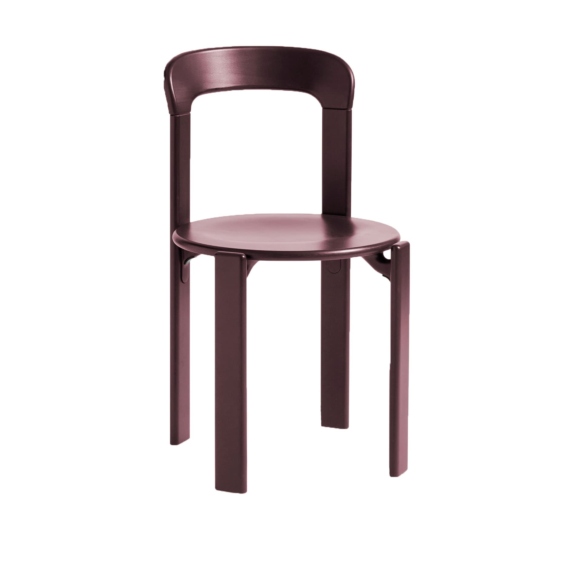 HAY - Rey Chair REY22, Grape red water-based lacquered beech - Spisestoler - Bruno Rey - Rød - Tre