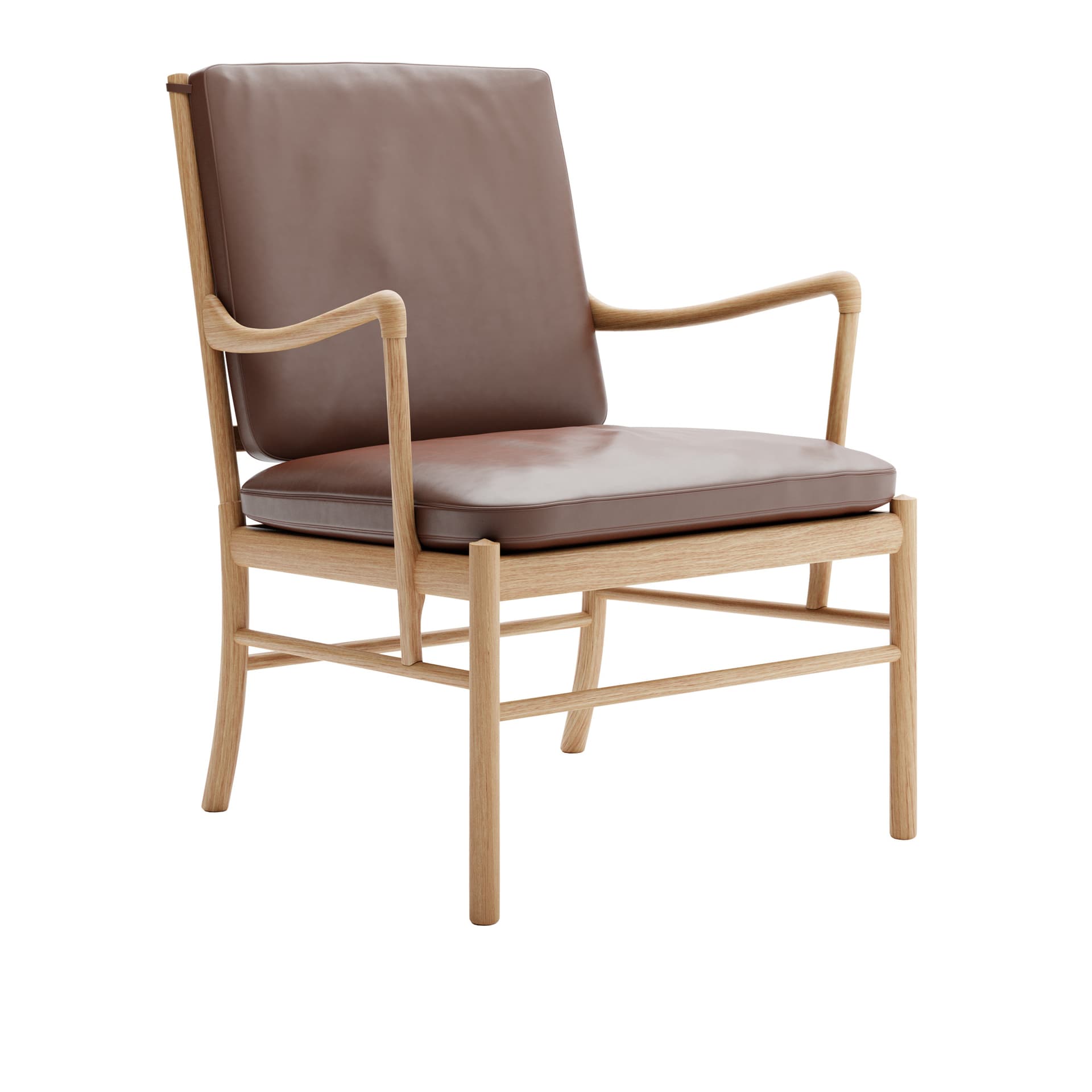 Carl Hansen - OW149 - Colonial Chair, Oljad Ek, Lädergrupp C Sif - 92 - Lenestoler - Ole Wanscher