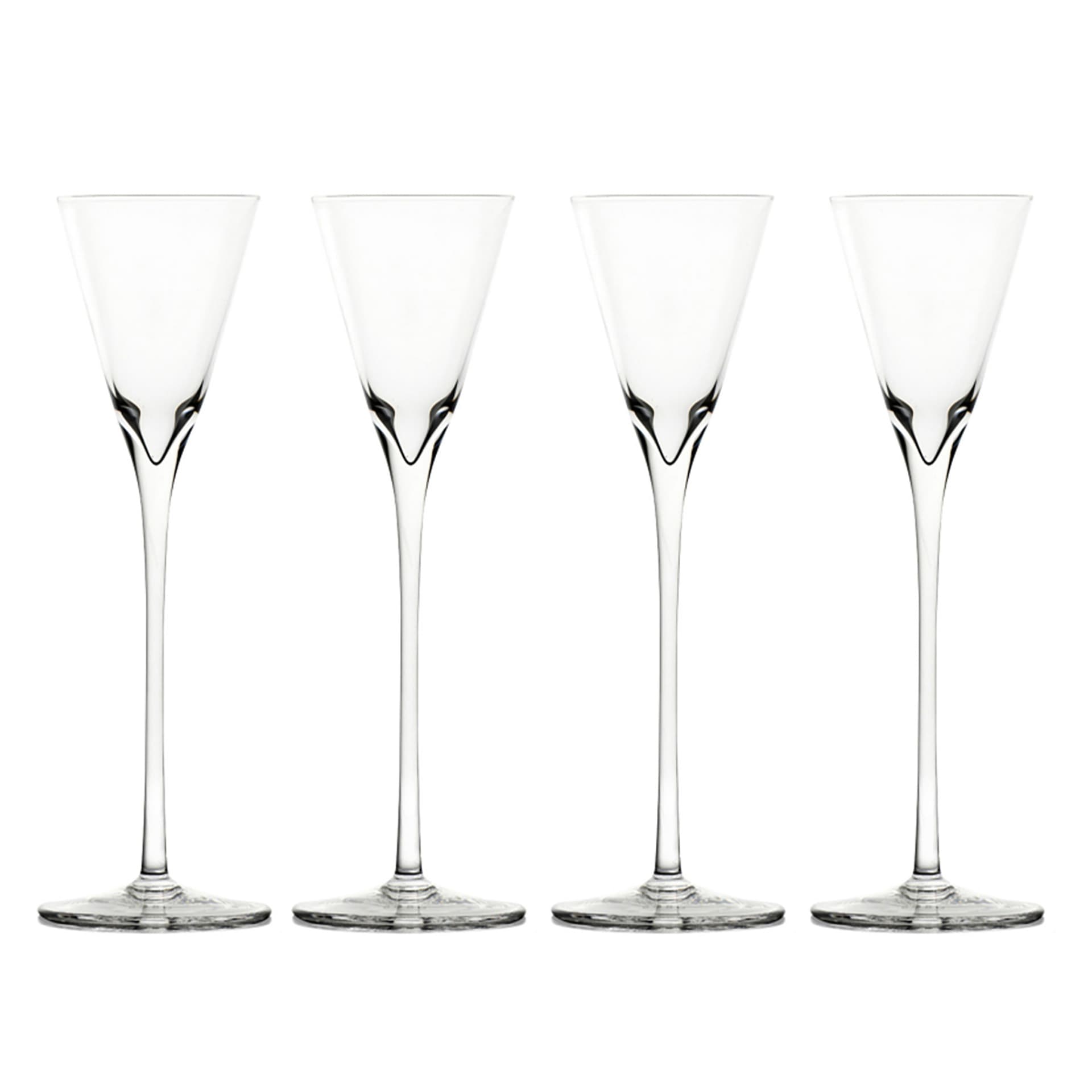 BOBO - Nubbe - Set of 4 - Snapsglass og shotglass - Gjennomsiktig