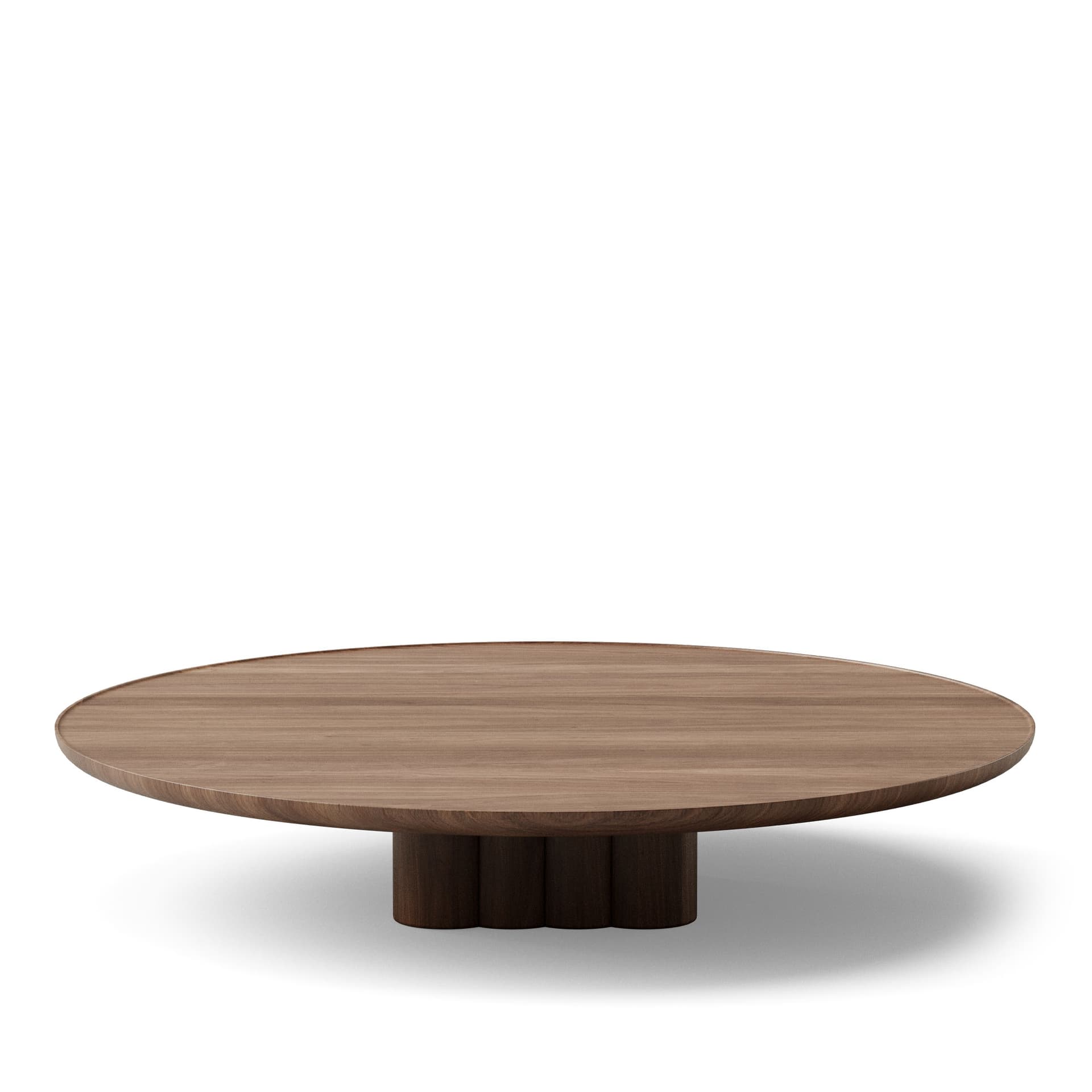 Dk3 - Plush Coffee Table Round Ø130 x H29 cm   Walnut - oil - Sofabord - Jacob Plejdrup - Brun