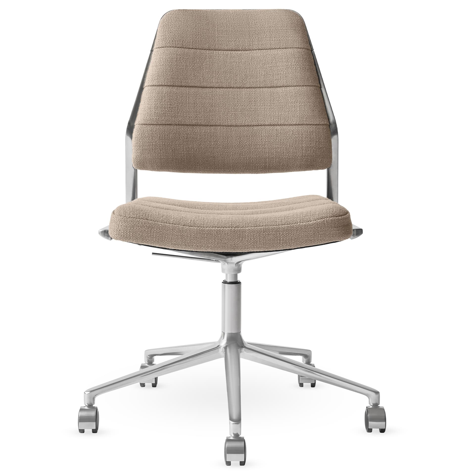 Vipp - Vipp454+ Swivel chair, polished, castors, Tide - Kontorstoler