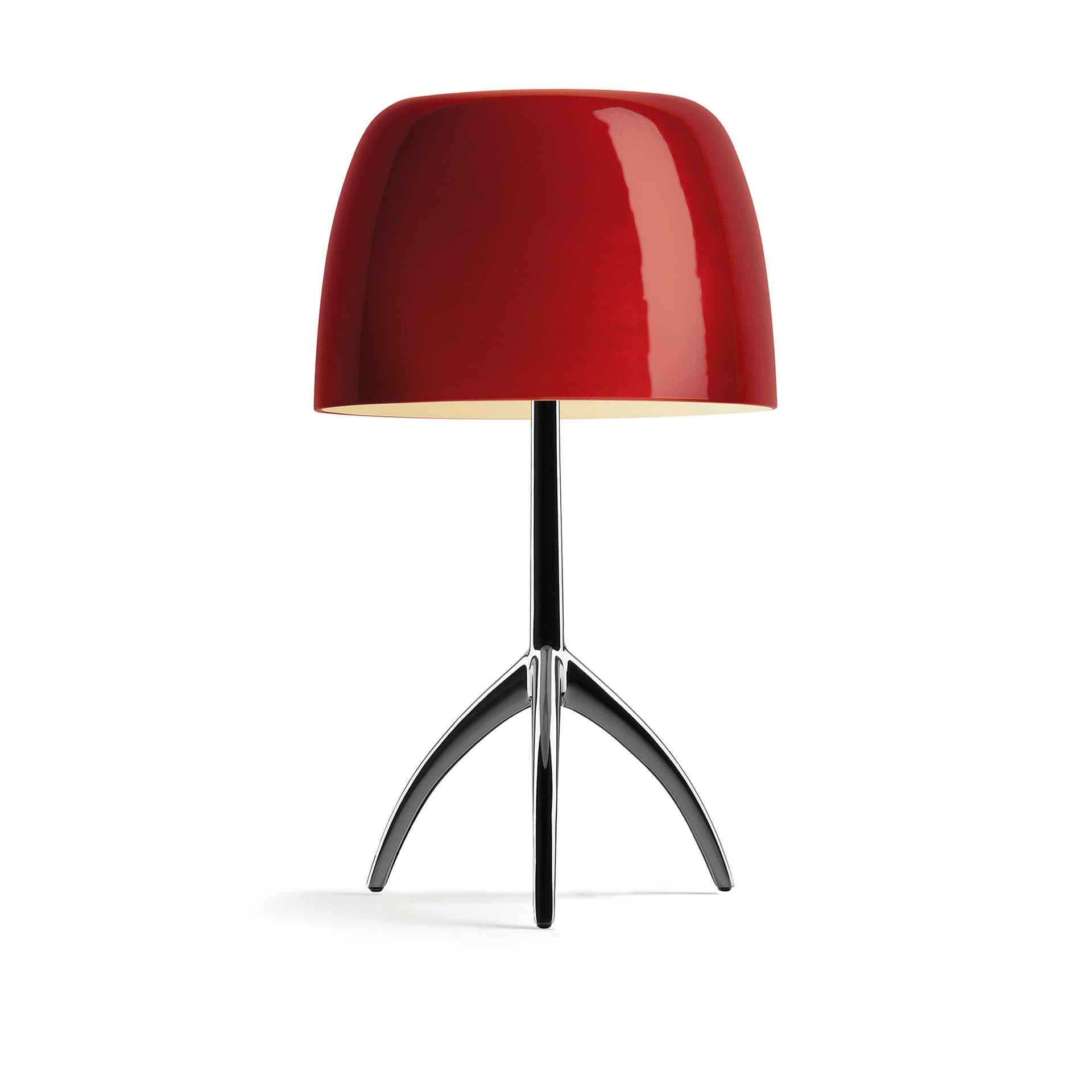 Foscarini - Lumiere Piccola bordlampe, krom/rød, 35 cm