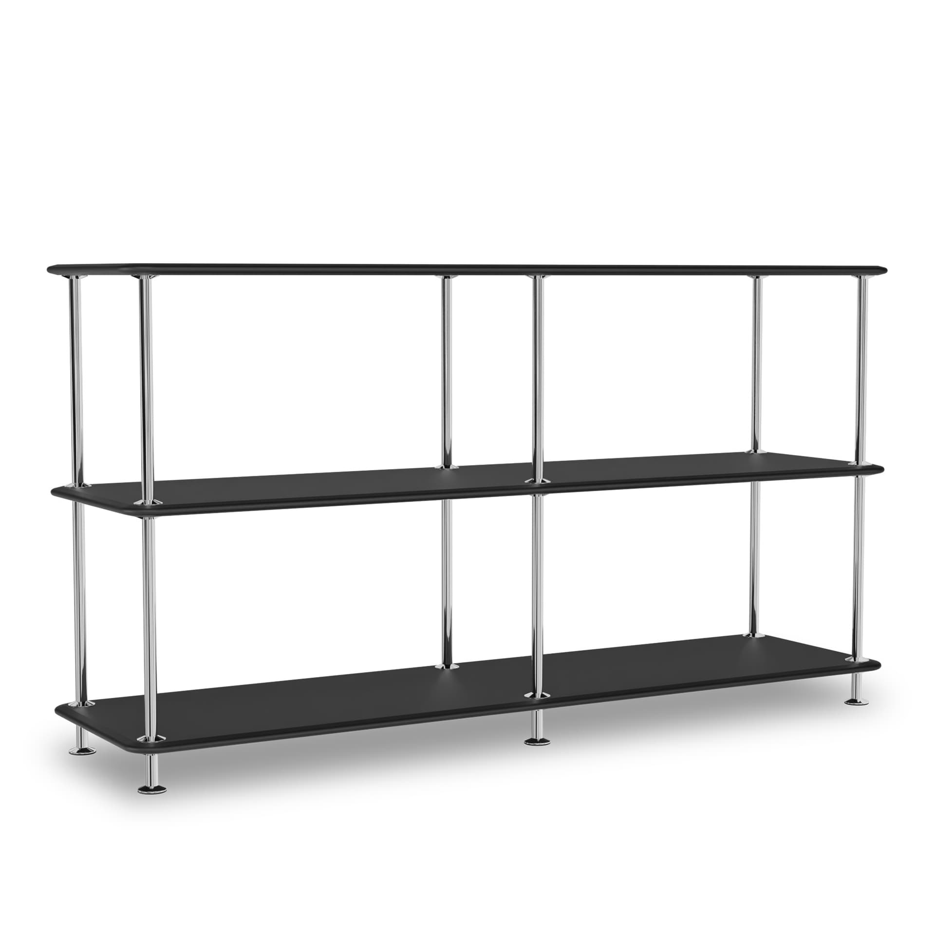 Montana - Montana Free 220000 207-Blackstructure 44C-Chrome - Hyller & Hyllesystem - Jakob Wagner - Svart - Metall/Tre