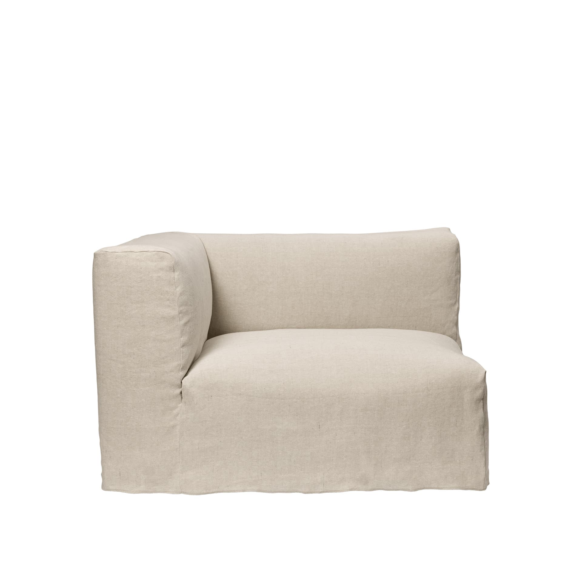 Ferm Living - Catena Armrest L S400 Loose Drape - Natural - Sofaer - Beige - Plast
