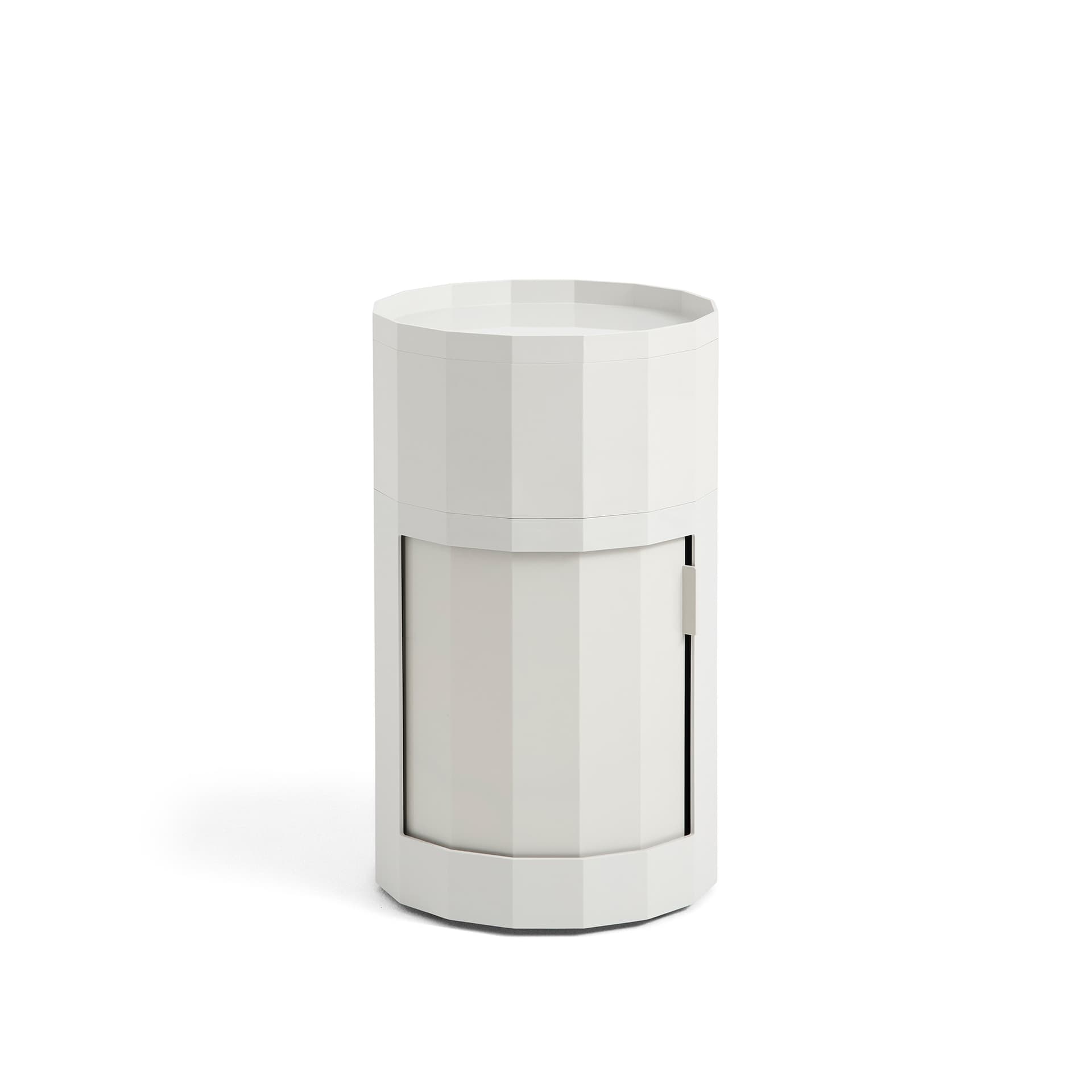 HAY - Facet sidebord, grå, 66 cm, ben og hjul