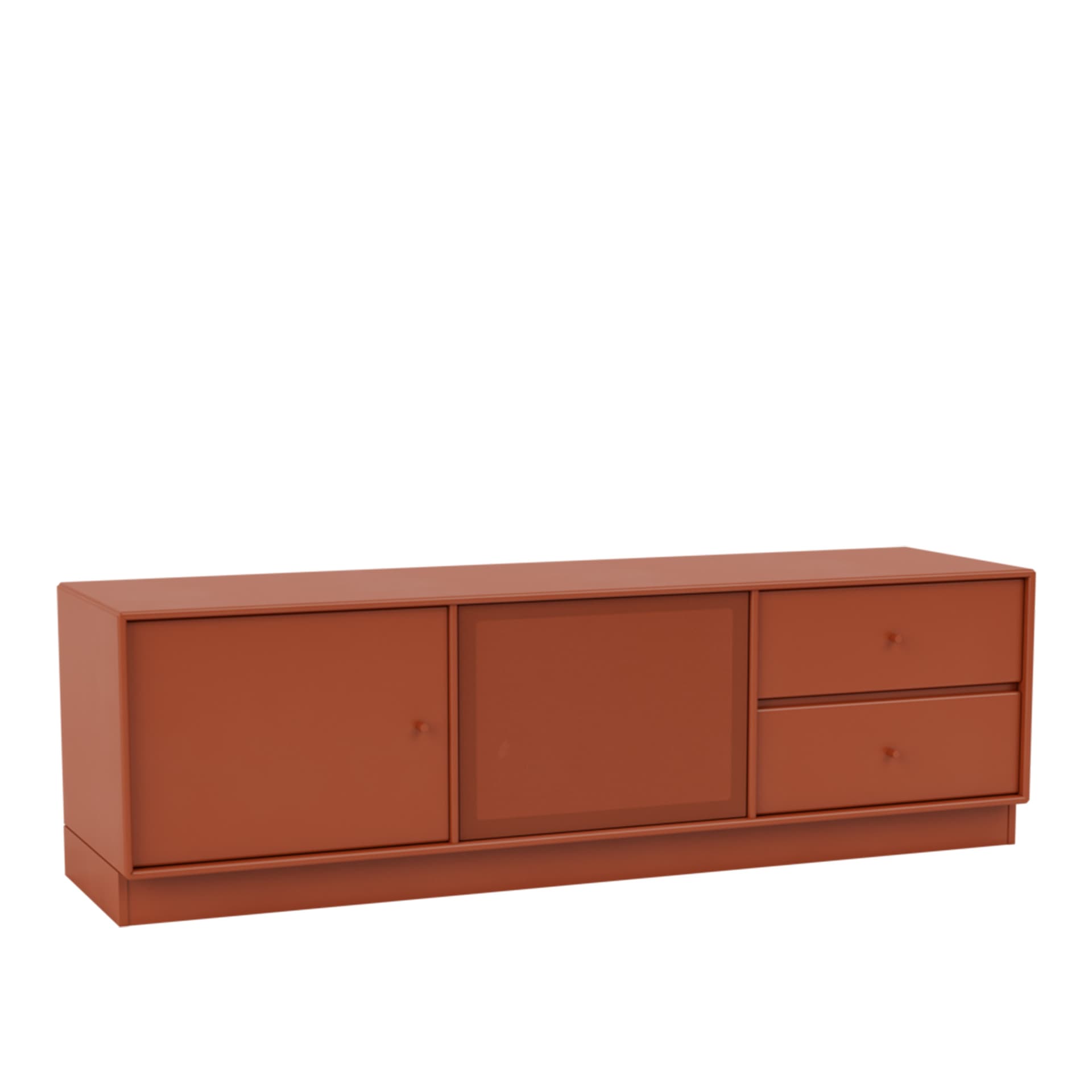 Montana - Octave Vi TV Bench 162-Hokkaido 07 Plinth 7 cm - TV-benker - Peter J. Lassen - Rød - Tre