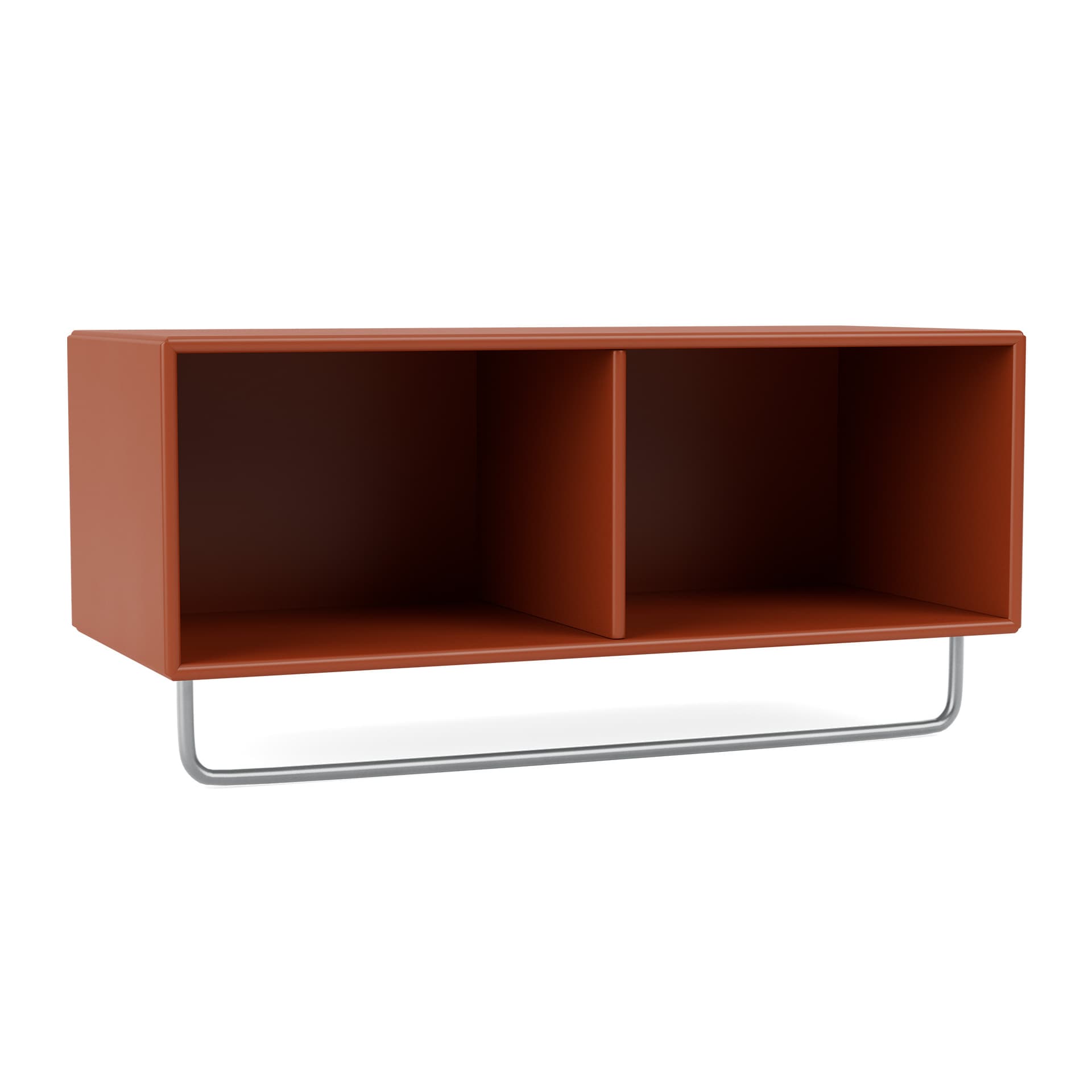 Montana - Coat Shelf With Clothes Rack 162-Hokkaido 04 Suspension Rails - Knekkstativer & Skooppbevaring - Peter J. Lassen - Rød - Tre