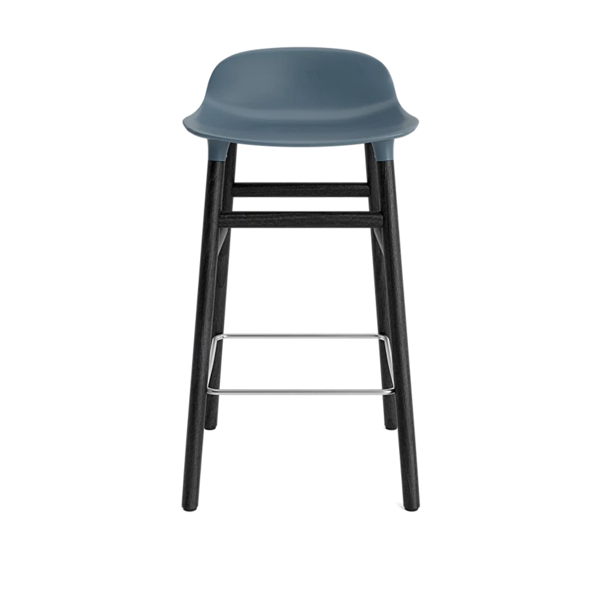 Normann Copenhagen - Form Barstool 65 cm Black Oak Blue - Barstoler & barkrakker - Simon Legald - Blå - Tre/Plast