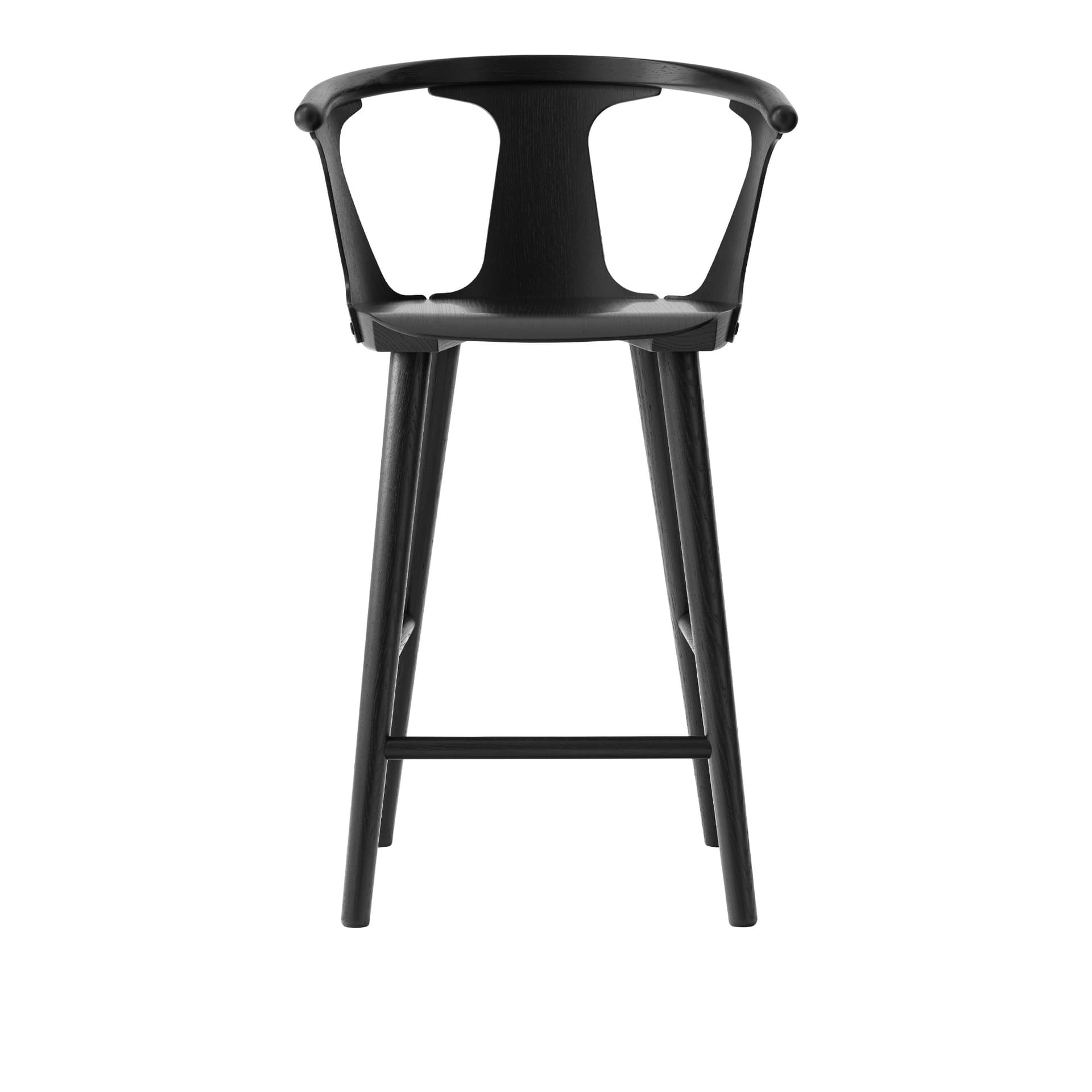 &Tradition - In Between Bar Chair SK9, Black Lacquered Oak, 75cm - Barstoler & barkrakker - Sami Kallio - Tre farget - Tre