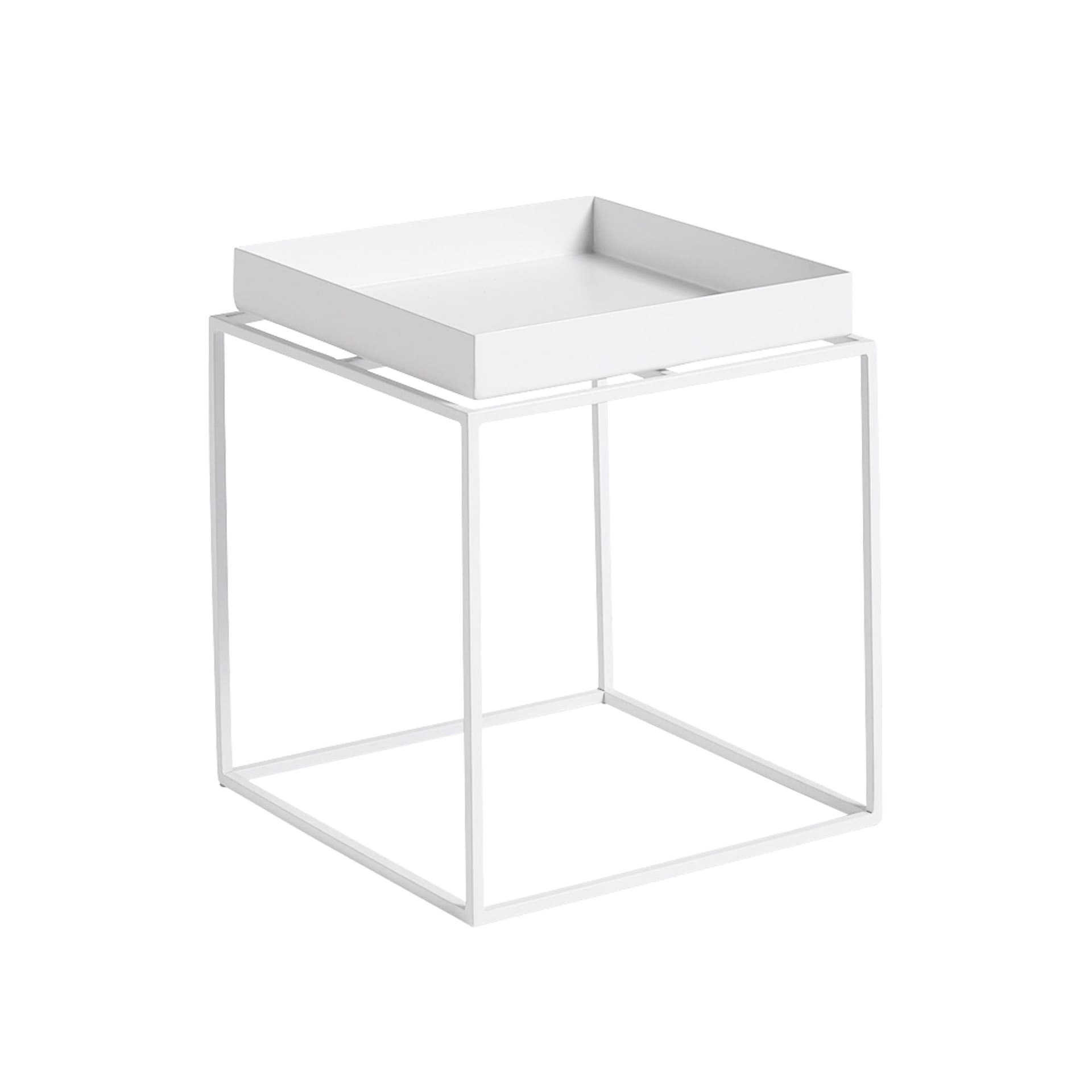 HAY - Tray sidebord, hvitt, 30 x 30 cm, stål