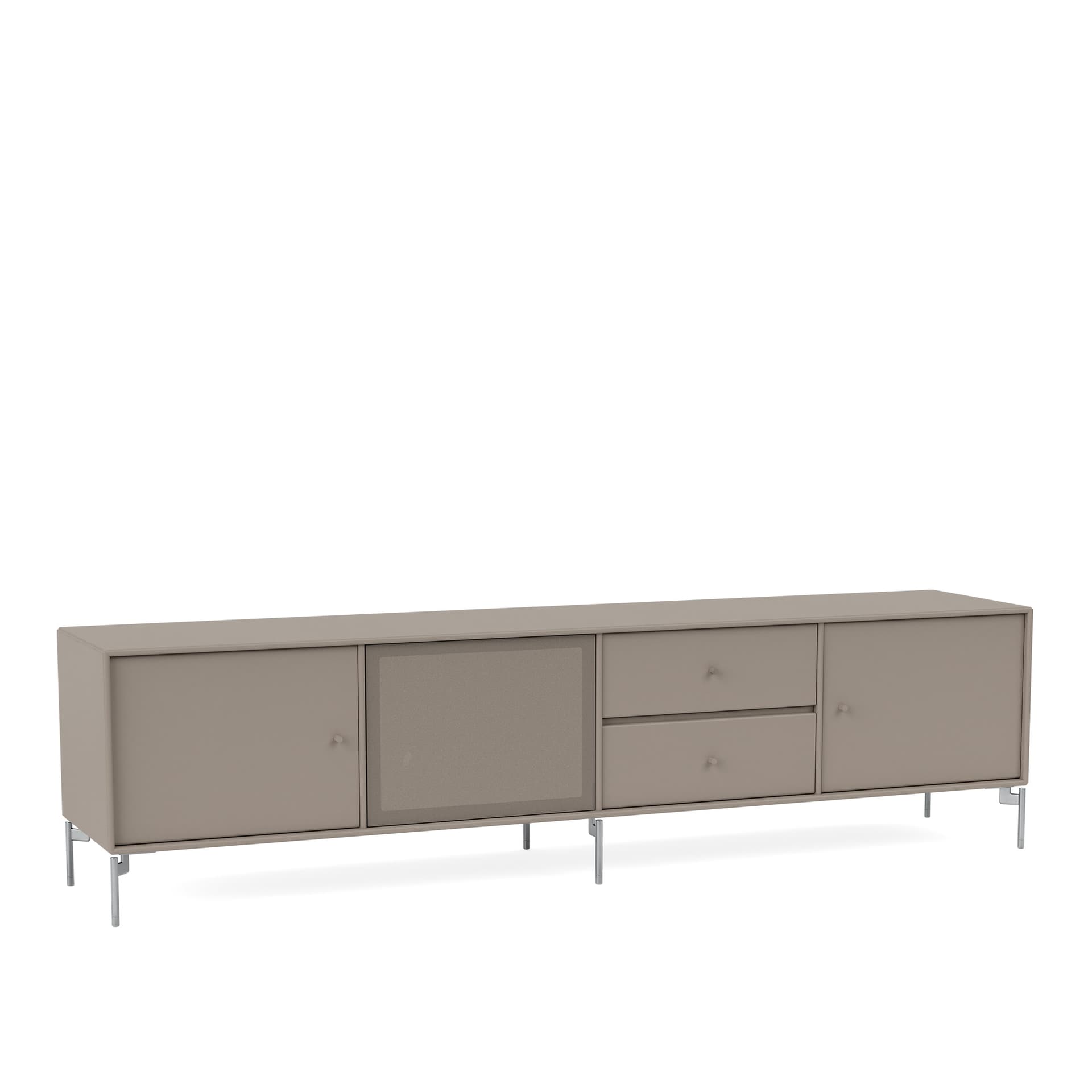 Montana - Octave Viii TV Bench 141-Truffle Matt Chrome - TV-benker - Peter J. Lassen - Beige - Tre