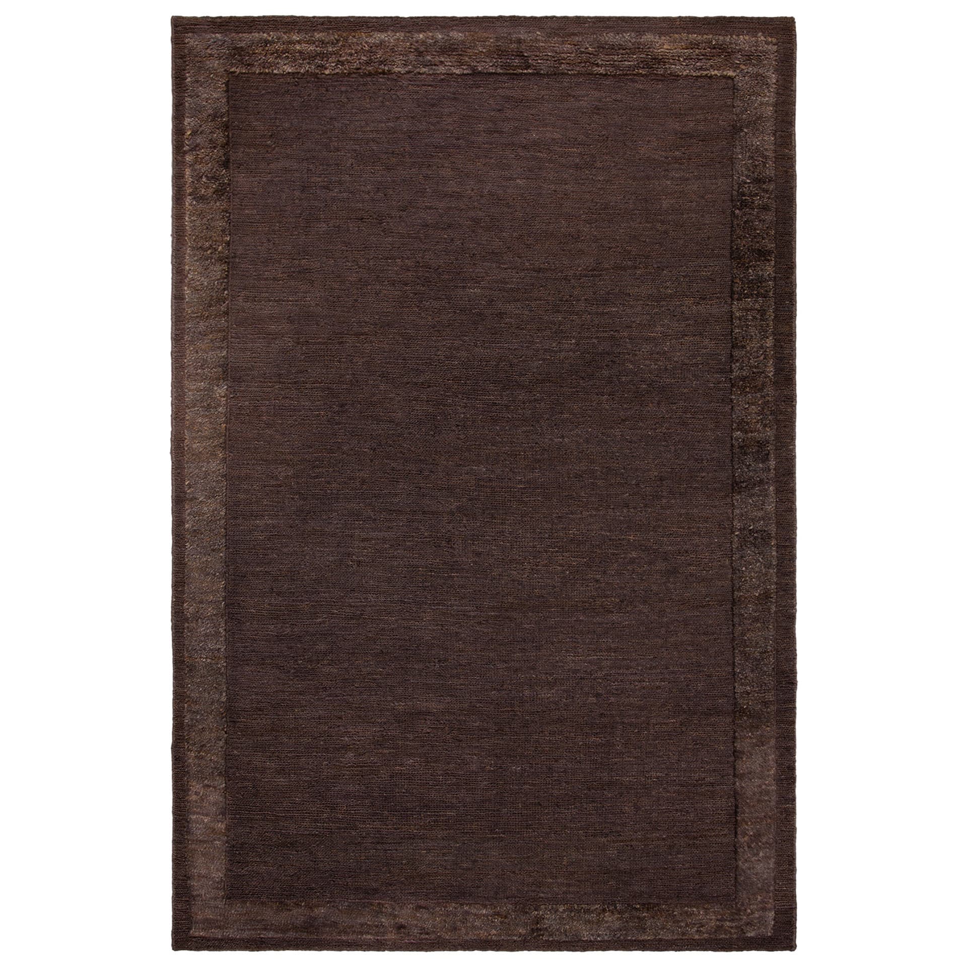 Nordic Knots - Jute Frame Dark Brown 300x400 cm - Ensfargede tepper - Brun - Jute