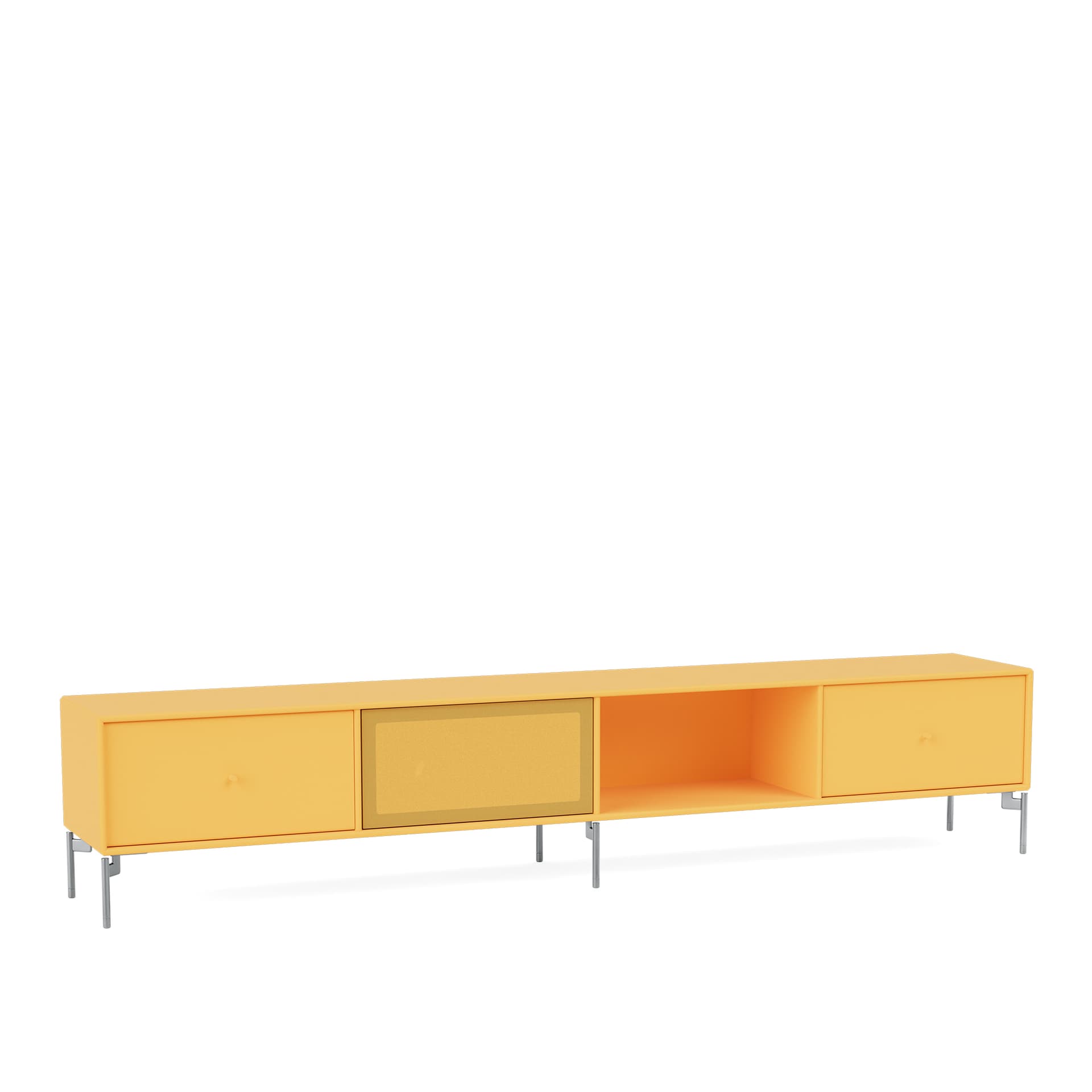 Montana - OCTAVE VII TV Bench, 01-LegsMB126Chrome, 166 Acacia - TV-benker - Peter J. Lassen - Gul