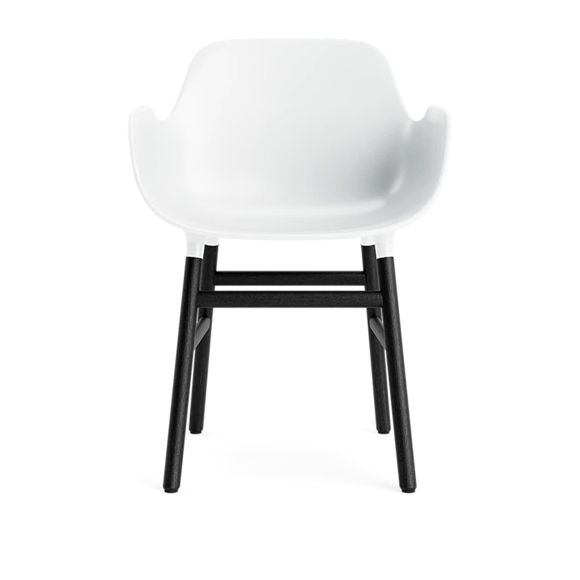 Normann Copenhagen - Form Armchair Black Oak White - Spisestoler - Simon Legald - Hvit - Tre/Plast