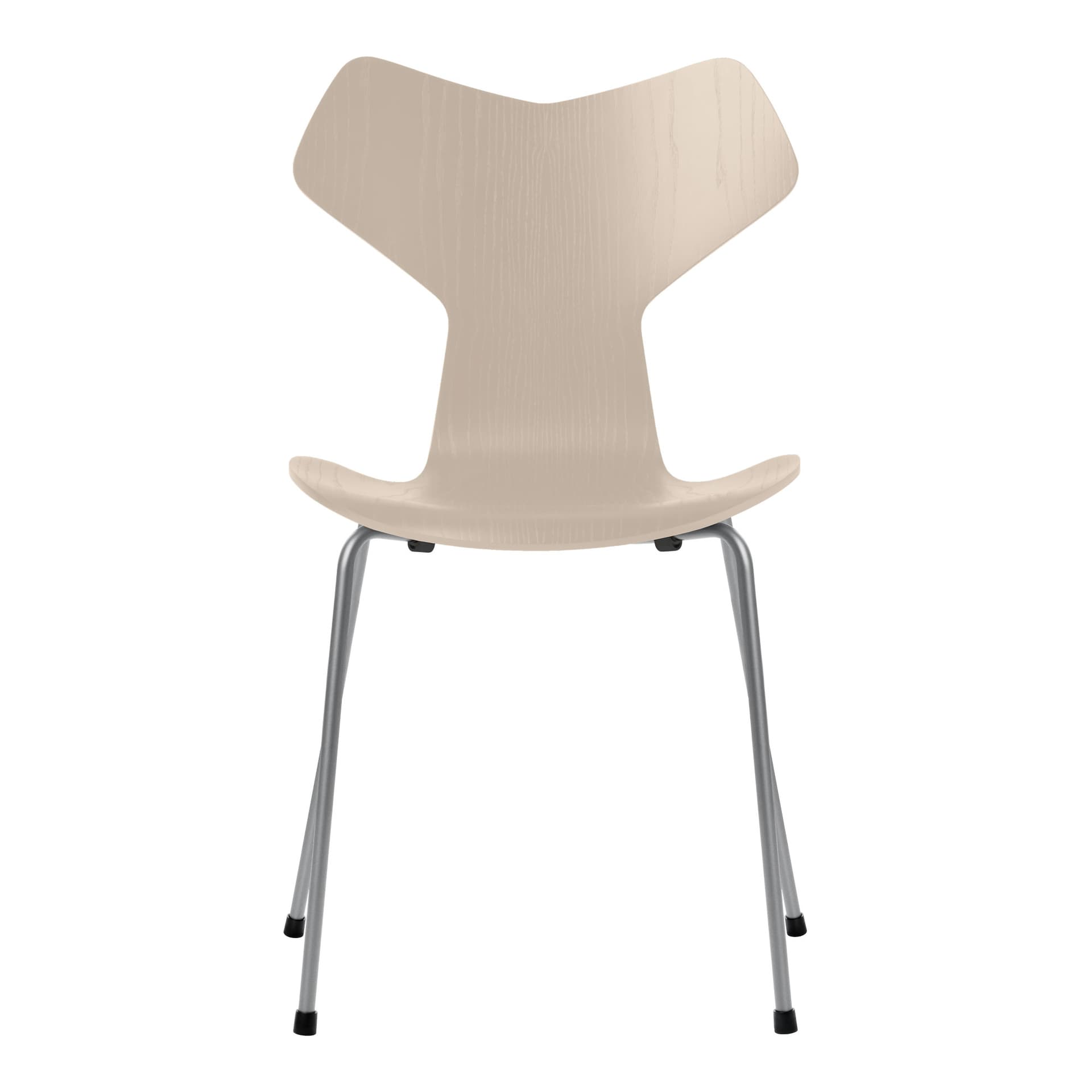 Fritz Hansen - Grand Prix 3130 Light Beige Färgad Ask/Silver Grey - Spisestoler - Arne Jacobsen - Beige - Metall/Tre