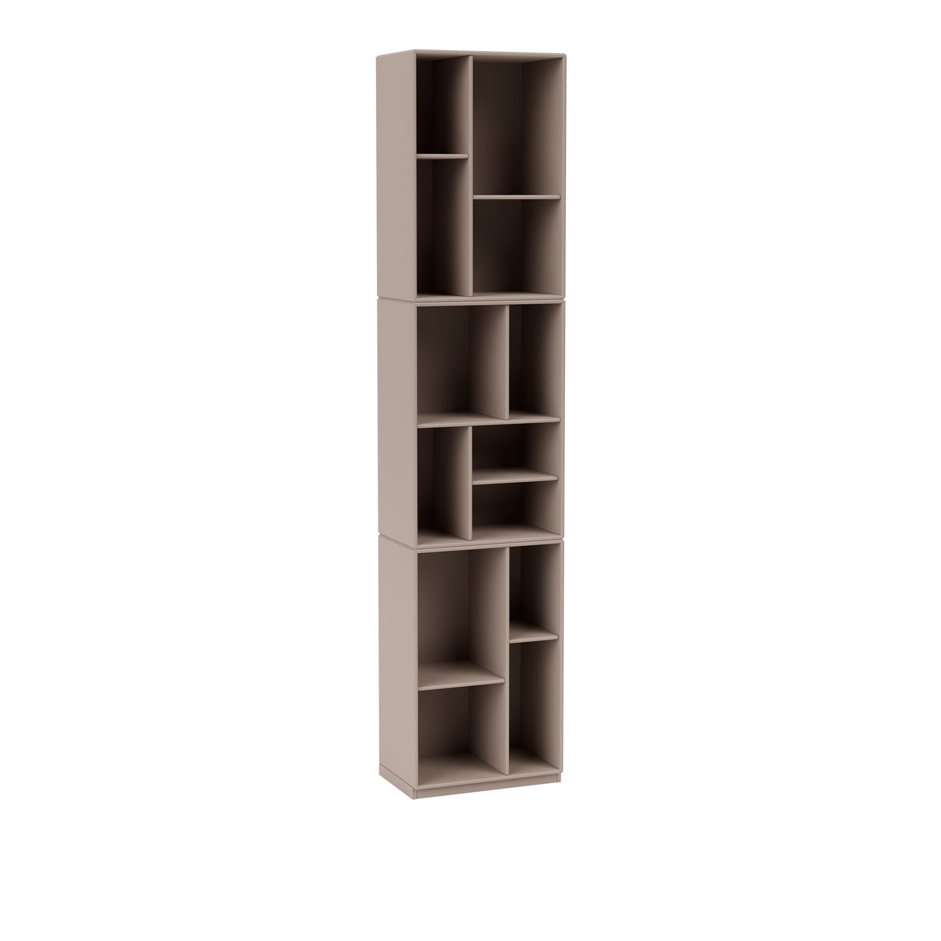 Montana - Loom Slim Bookcase, Plinth H3 cm - Mushroom - Bokhyller - Peter J. Lassen - Beige