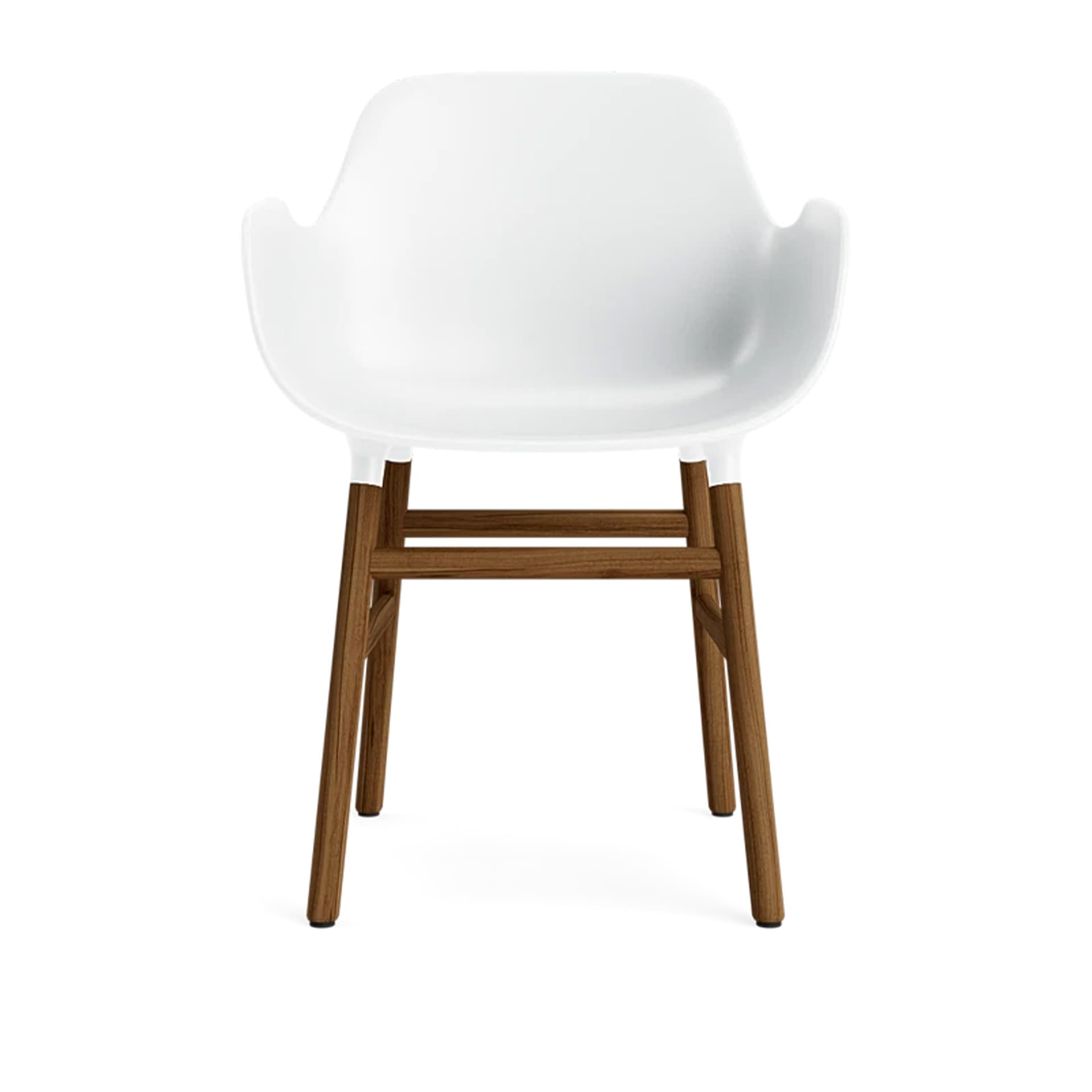 Normann Copenhagen - Form Armchair Walnut White - Spisestoler - Simon Legald - Hvit - Tre/Plast