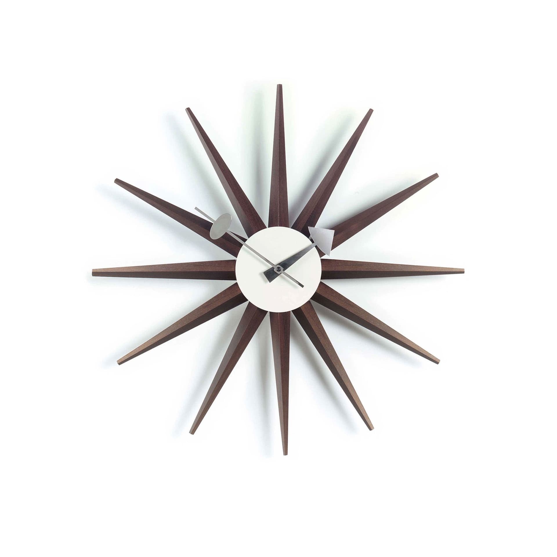 Vitra - Sunburst Clock Valnöt - Klokker - George Nelson - Tre farget