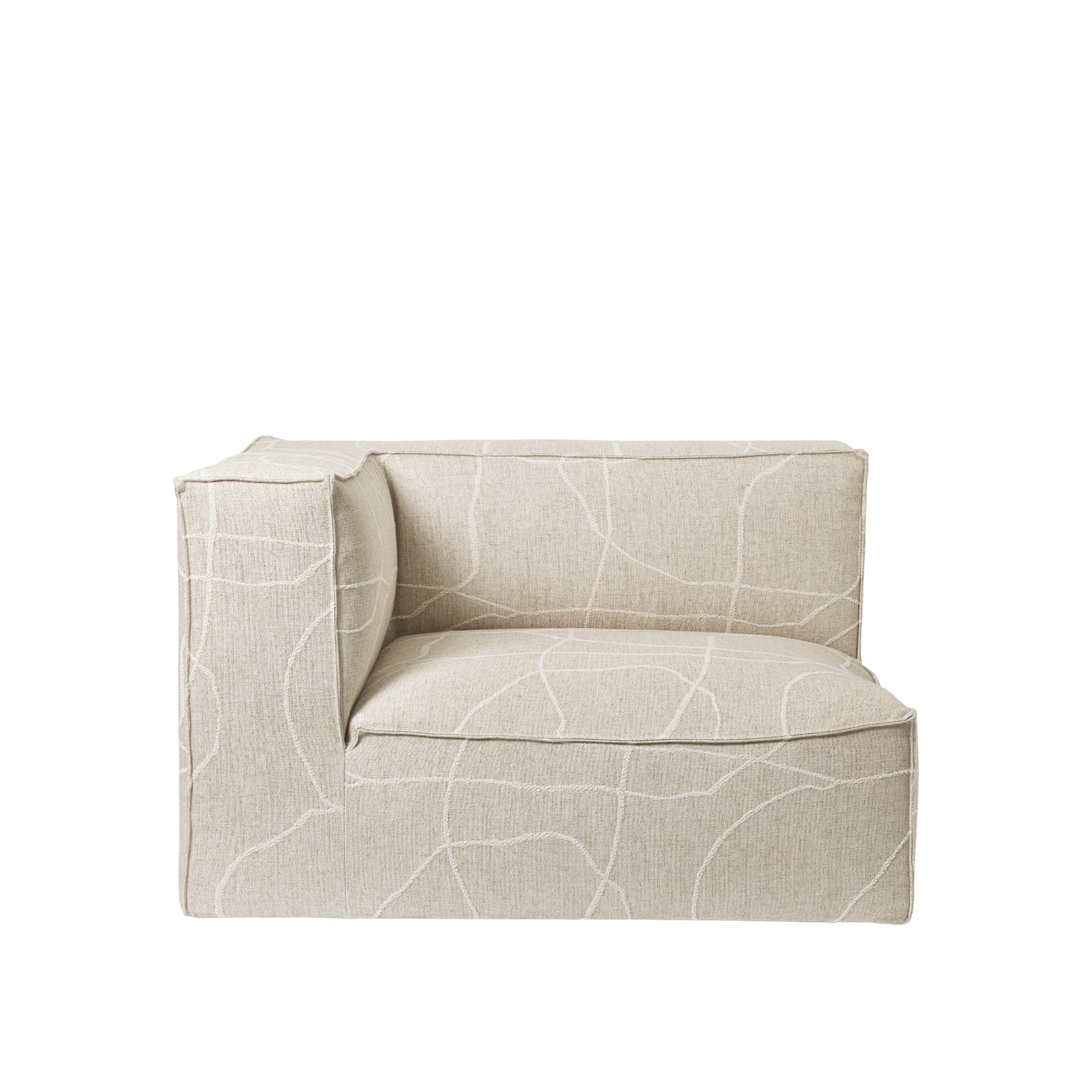 Ferm Living - Catena Armrest L S400 Utzon-Can Lis - Sand/Off-w - Sofaer - Beige - Plast/Ull