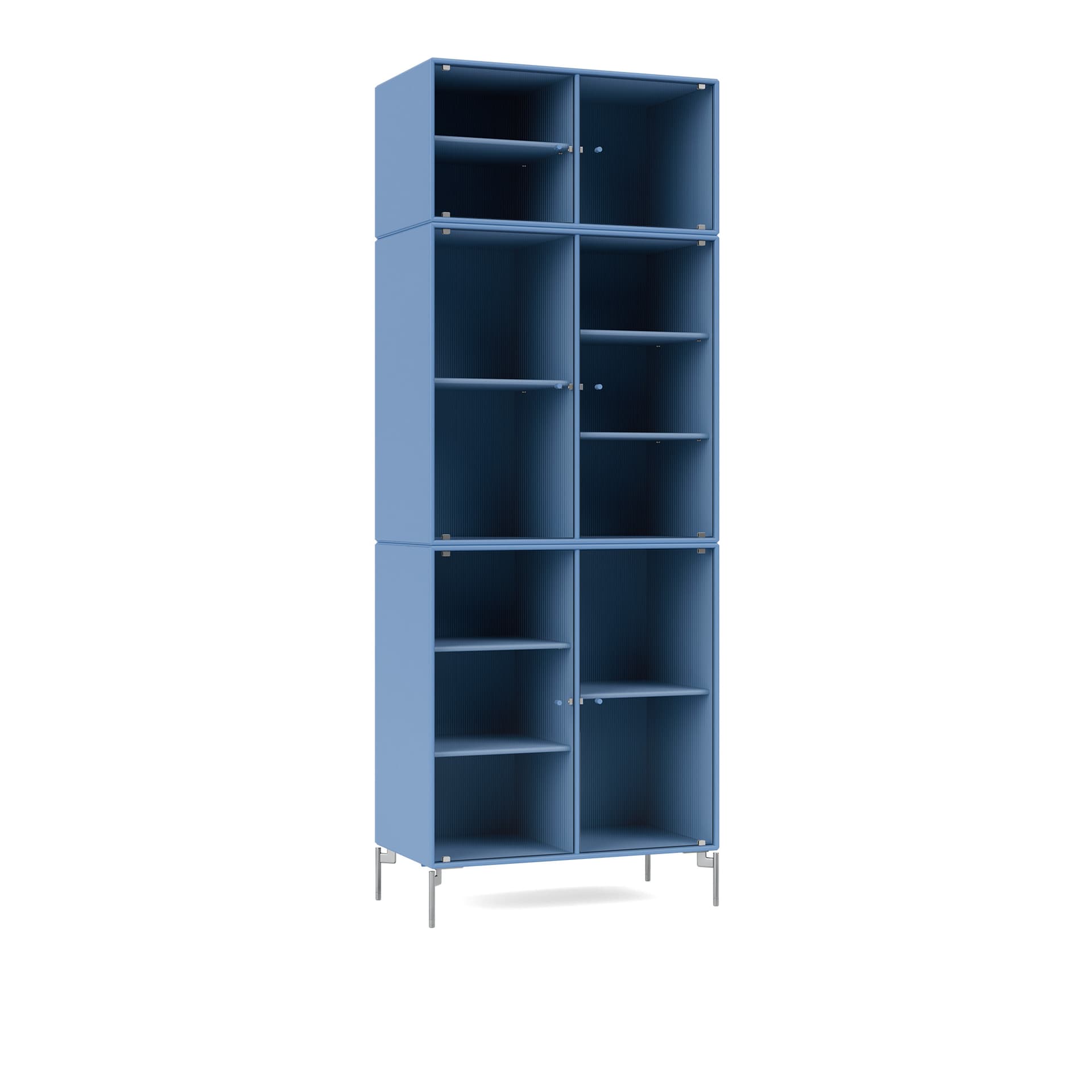 Montana - Ripple Iv – Vitrine Cabinet 154-Azure Matt Chrome - Vitrineskap - Peter J. Lassen - Blå - Tre
