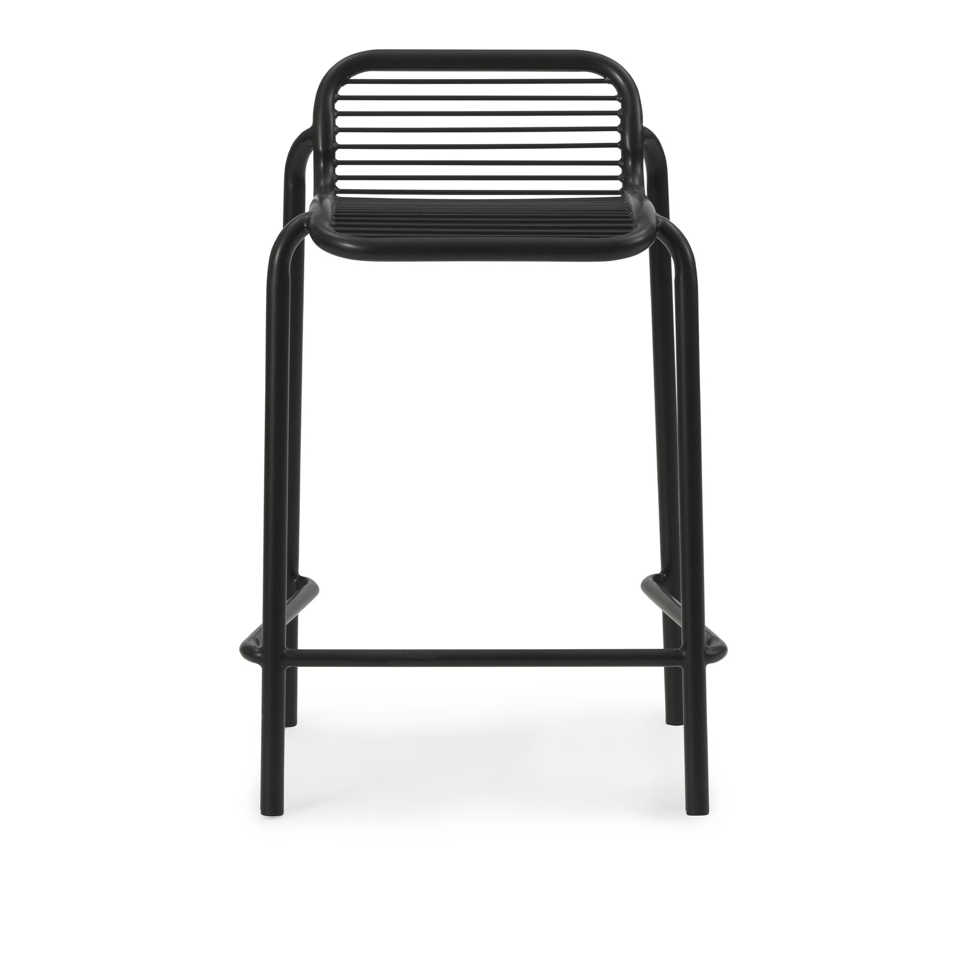 Normann Copenhagen - Vig Barstool 65 cm - Black - Utendørs barstoler - Simon Legald - Svart - Metall
