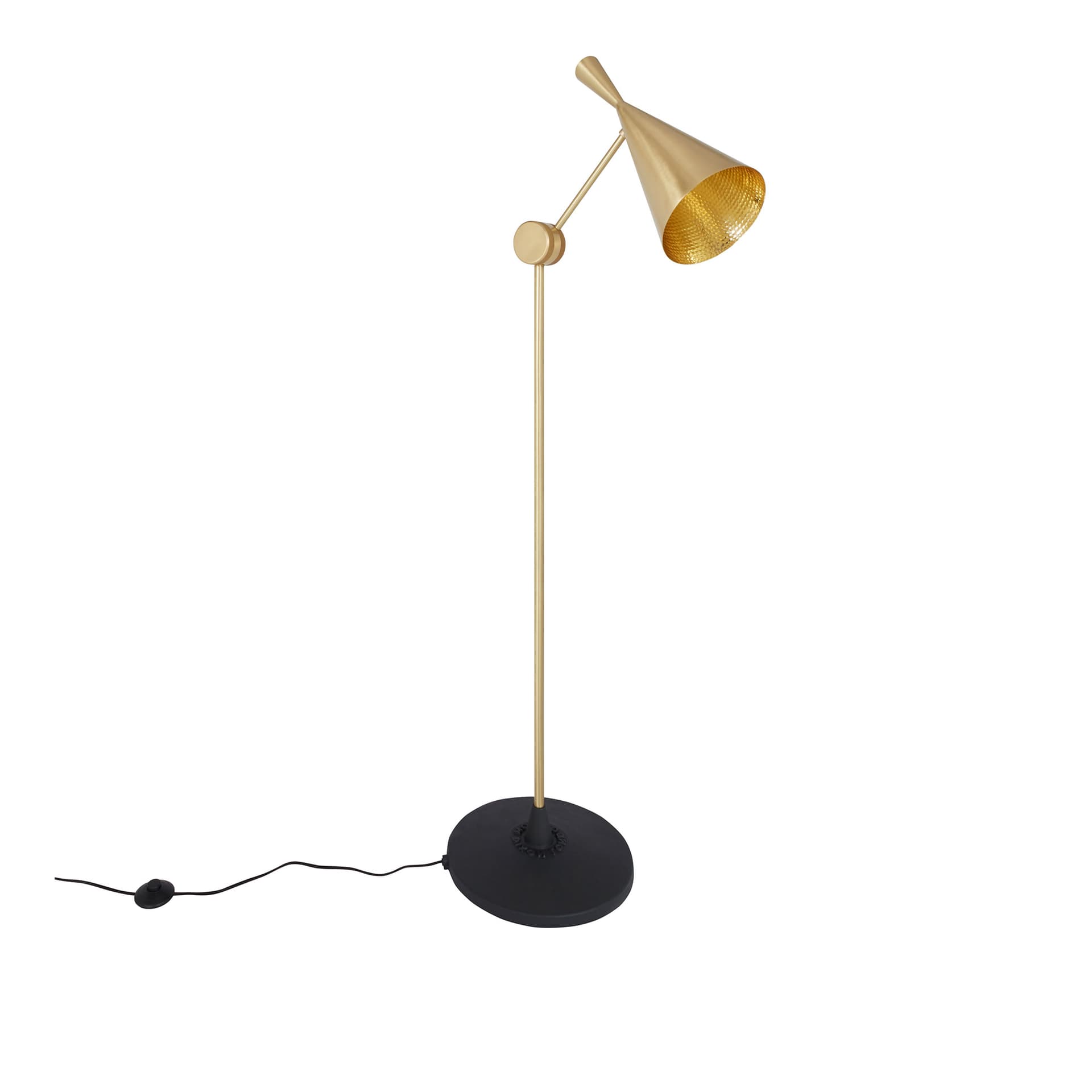 Tom Dixon - Beat Floor, Mässing - Leselamper - Gull