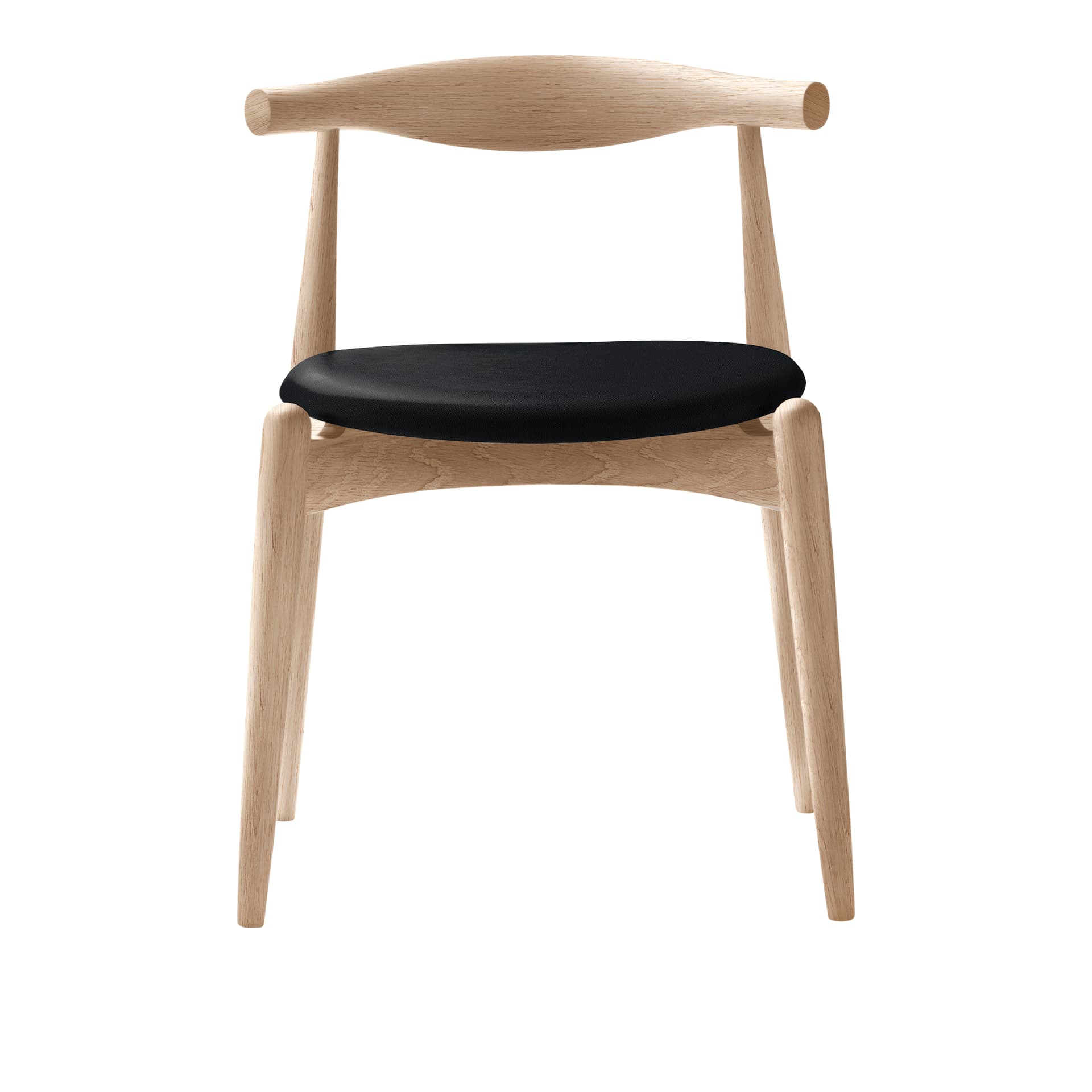 Carl Hansen - CH20, Vitoljad Ek, Lädergrupp A Loke - 7150 - Spisestoler - Hans J. Wegner - Tre farget - Tre