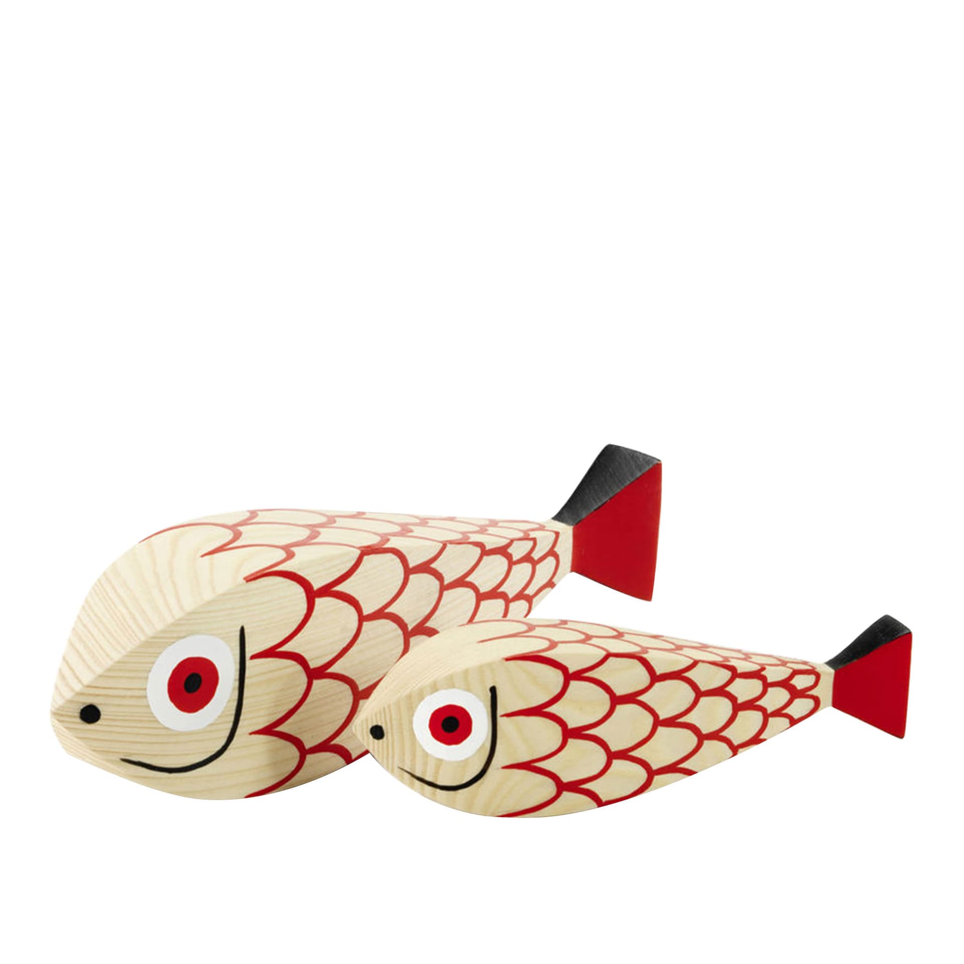 Vitra - Wooden Dolls Mother Fish & Child - Pyntegjenstander - Alexander Hayden Girard - Flerfarget