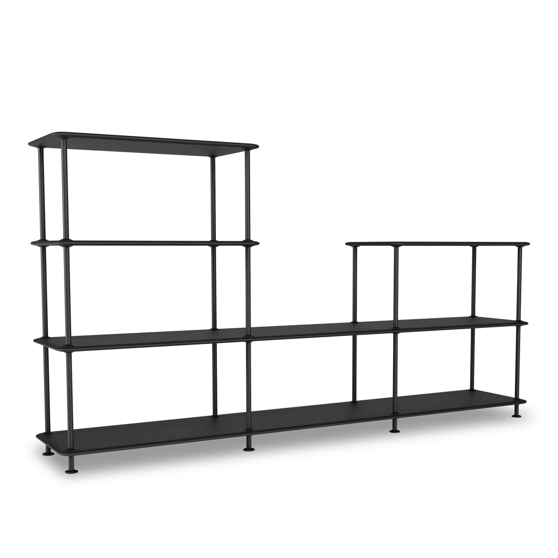 Montana - Montana Free 312000 207-Blackstructure 05-Black - Hyller & Hyllesystem - Jakob Wagner - Svart - Metall/Tre