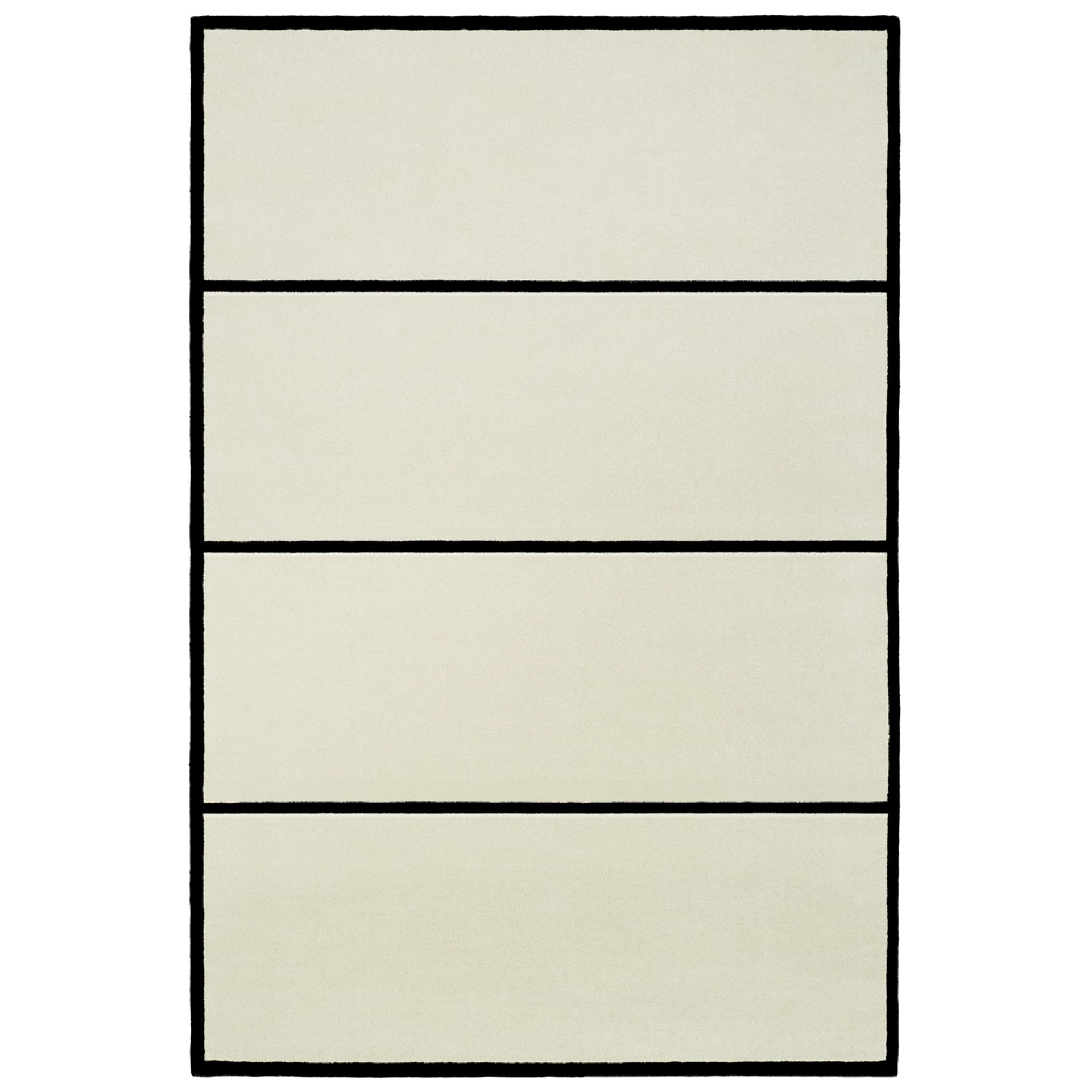 Nordic Knots - Norr Mälarstrand 01 Dusty White/Black 250 x 350 cm - Mønstrede tepper - Andreas Martin-Löf - Hvit - Ull