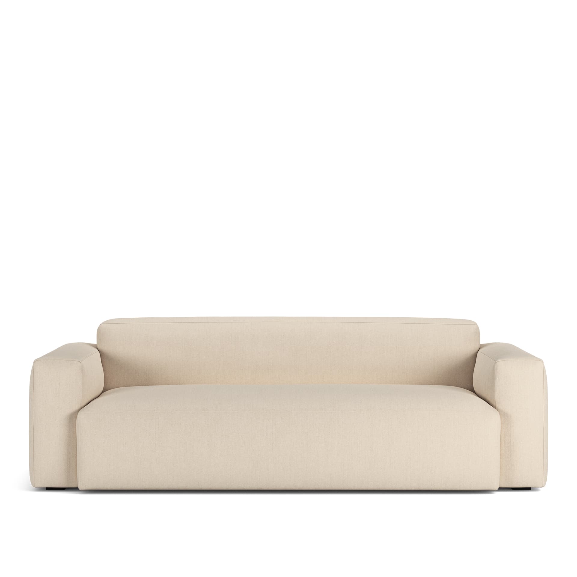 NOGA - Brick 2,5-Seater Sofa Shadow Nature Fixed Upholstery - Sofaer - Beige - Ned/Metall/Tre/Tekstilmateriale