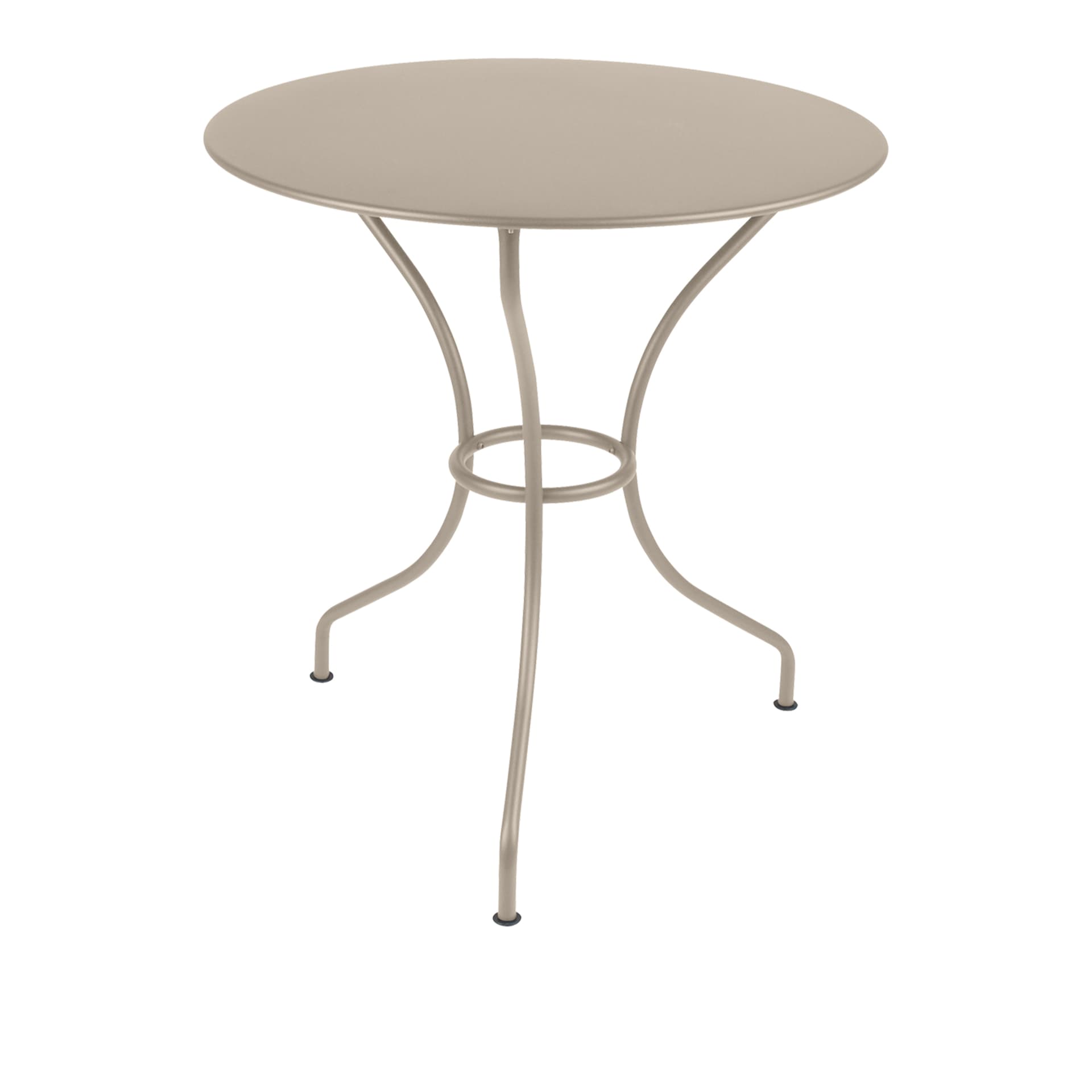 Fermob - Opéra Pedestal Table Ø 67 cm, Nutmeg - Utendørs spisebord - Beige - Metall