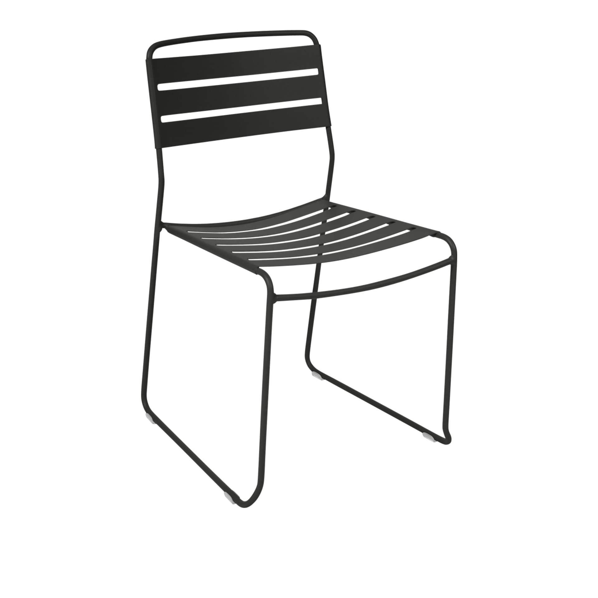 Fermob - Surprising Chair, Liquorice - Utendørs spisebordstoler - Harald Guggenbichler - Svart - Metall