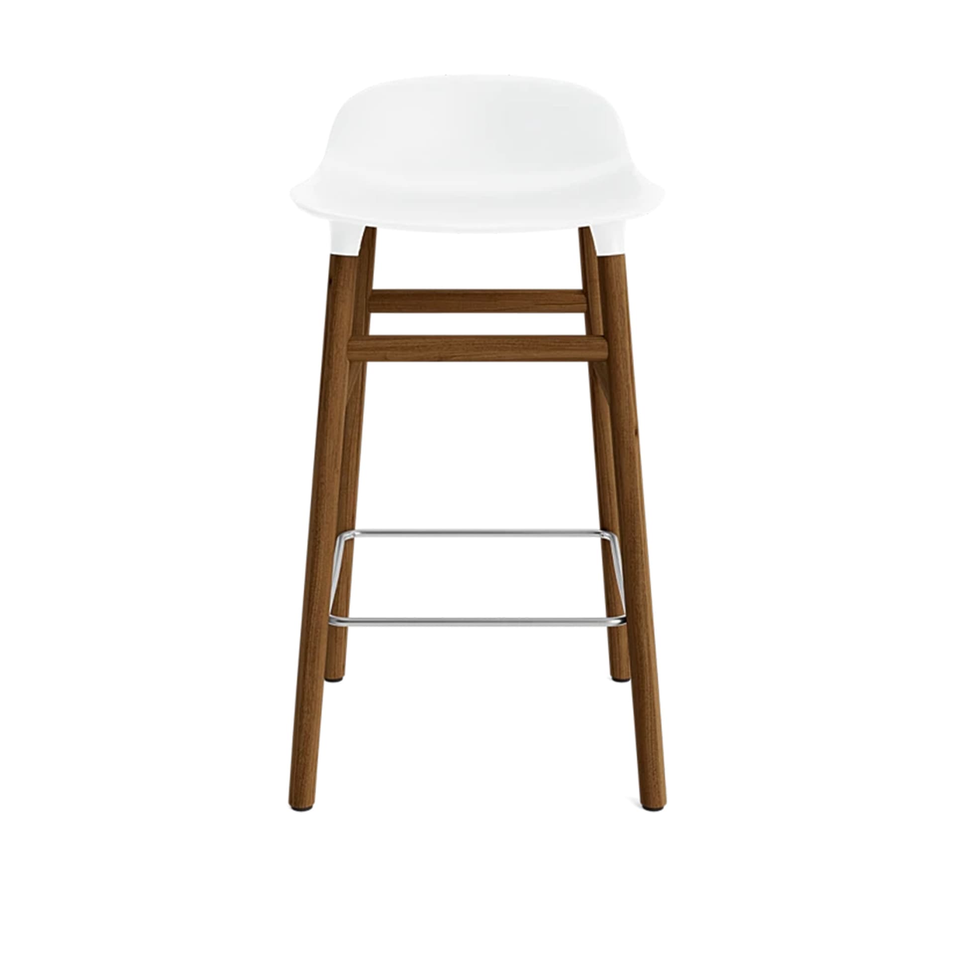 Normann Copenhagen - Form Barstool 65 cm Walnut White - Barstoler & barkrakker - Simon Legald - Hvit - Tre/Plast