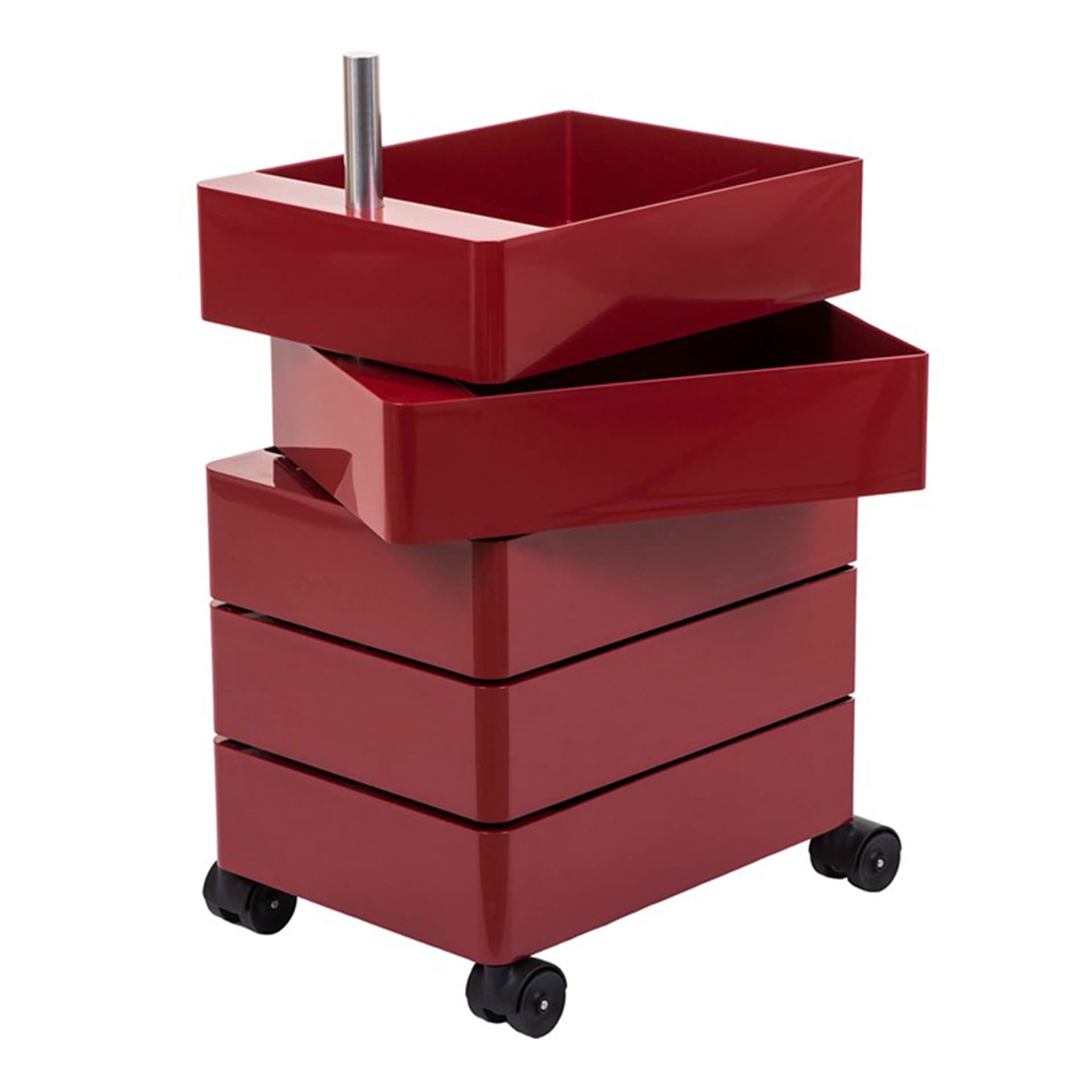 Magis - 360° 5 Drawers Bordeaux - Skuffeseksjoner - Konstantin Grcic - Rød - Metall/Plast