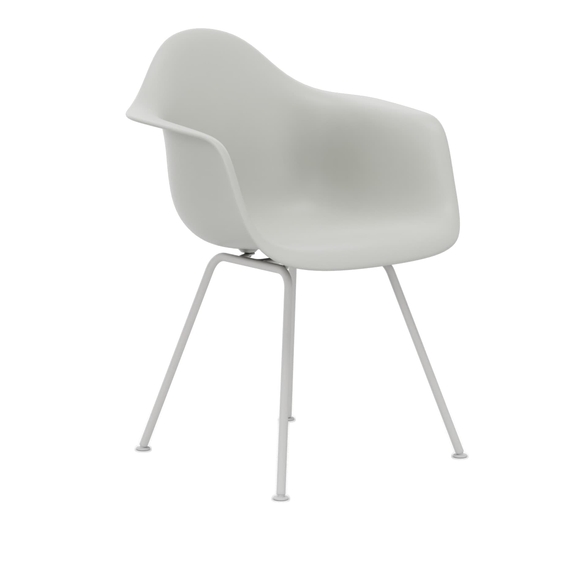 Vitra - Eames RE Plastic Armchair DAX 85 Cotton White, White Base - Spisestoler - Charles & Ray Eames - Hvit - Metall/Plast