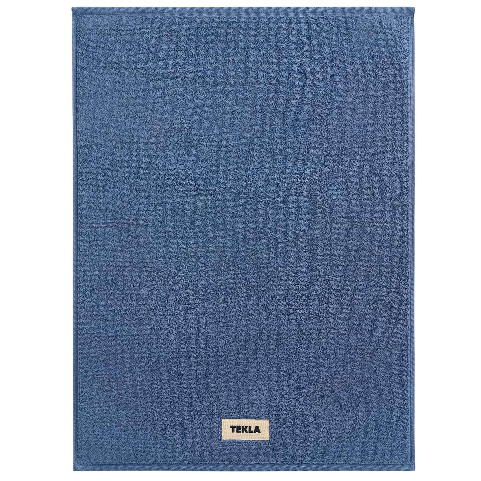 Tekla -  Terry Solid Storm Blue badrumsmatta 50 x 70 cm - Baderomsmatter - Blå