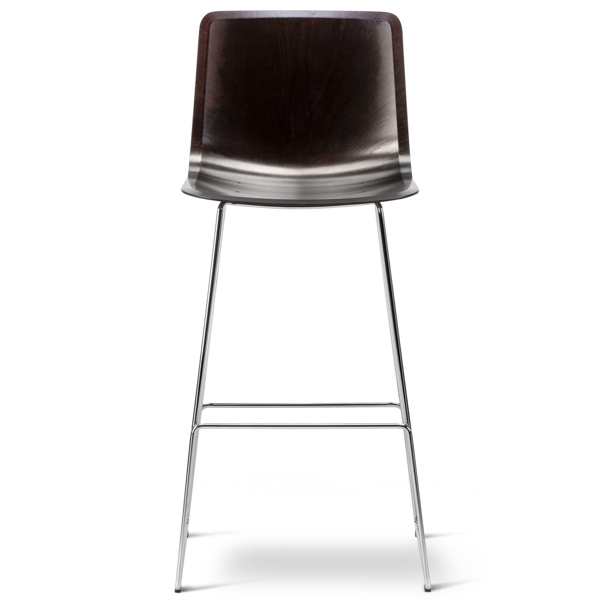 Fredericia Furniture - Pato Paper Sledge Barstool - Papershell - Chrome - Sh 77 cm - Barstoler & barkrakker - Welling/Ludvik - Svart