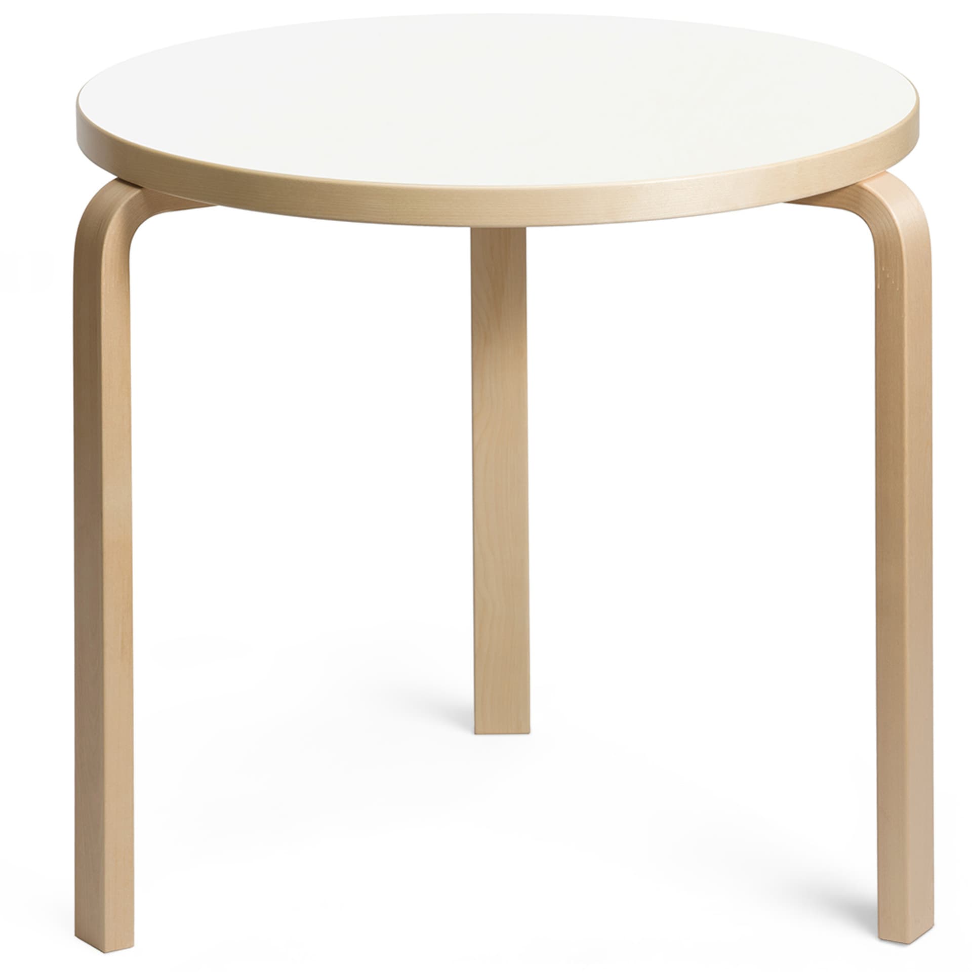 Artek - Aalto Bord 90B, Vit laminat, Klarlackad - Spisebord - Alvar Aalto - Hvit - Tre