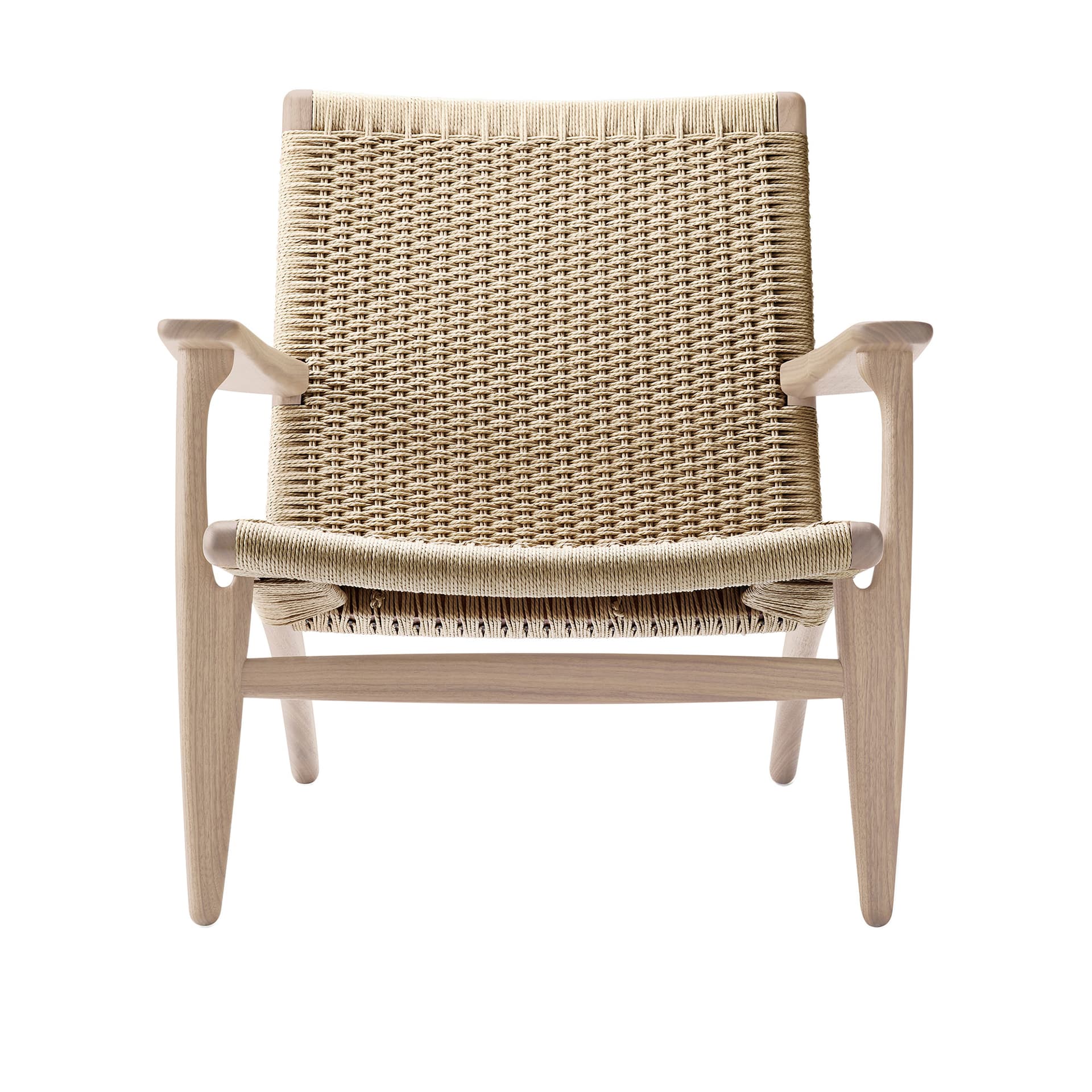 Carl Hansen - CH25 Tvålad Ek/Naturflätat papperssnöre - Lenestoler - Hans J. Wegner - Tre farget - Naturlig materiale/Tre